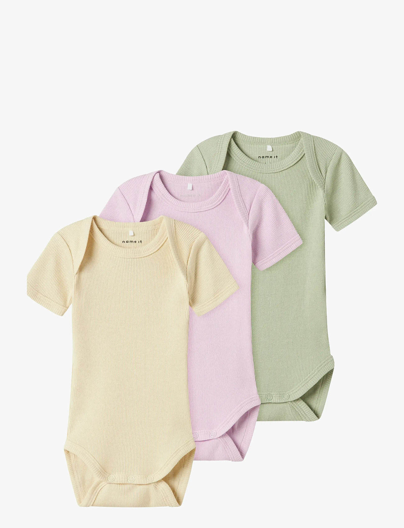 name it - NBNBODY 3P SS SOLID RIB NOOS - kortærmede - winsome orchid - 0