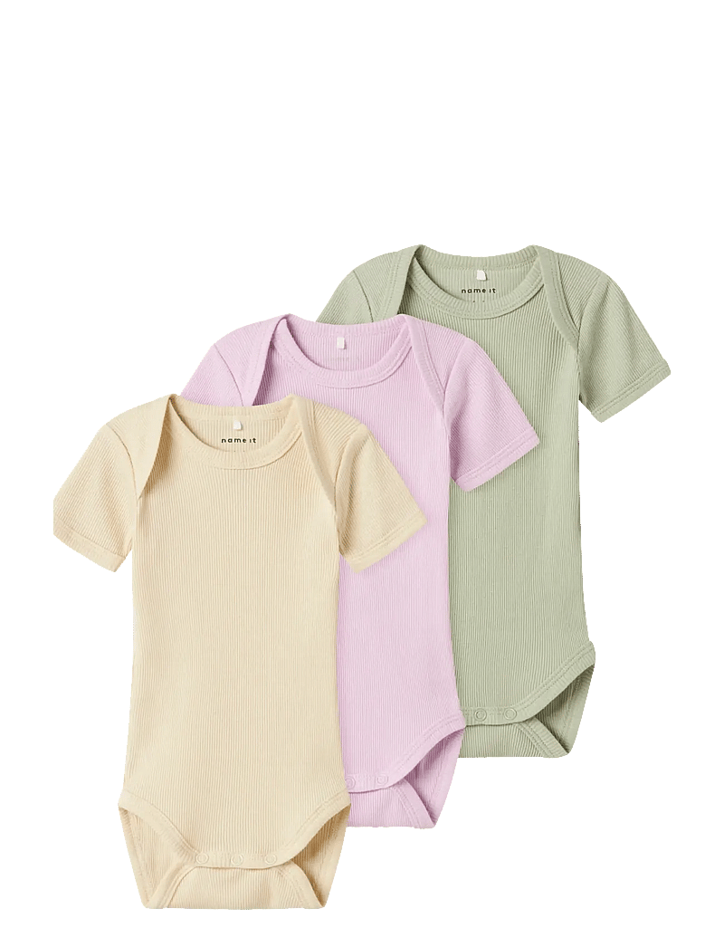 name it - NBNBODY 3P SS SOLID RIB NOOS - multipack bodies - winsome orchid - 1
