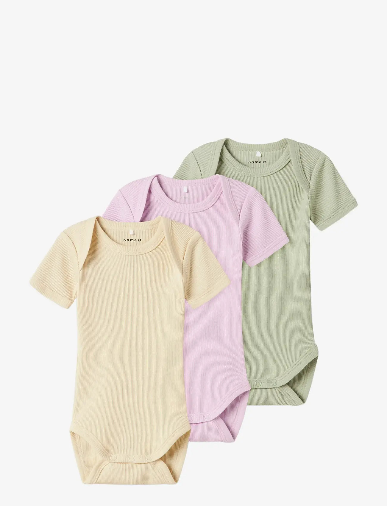 name it - NBNBODY 3P SS SOLID RIB NOOS - kortärmade - winsome orchid - 5