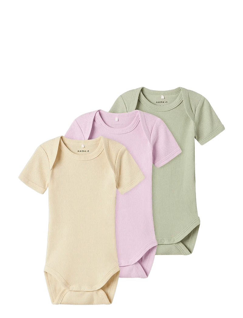 name it - NBNBODY 3P SS SOLID RIB NOOS - multipack bodies - winsome orchid - 5