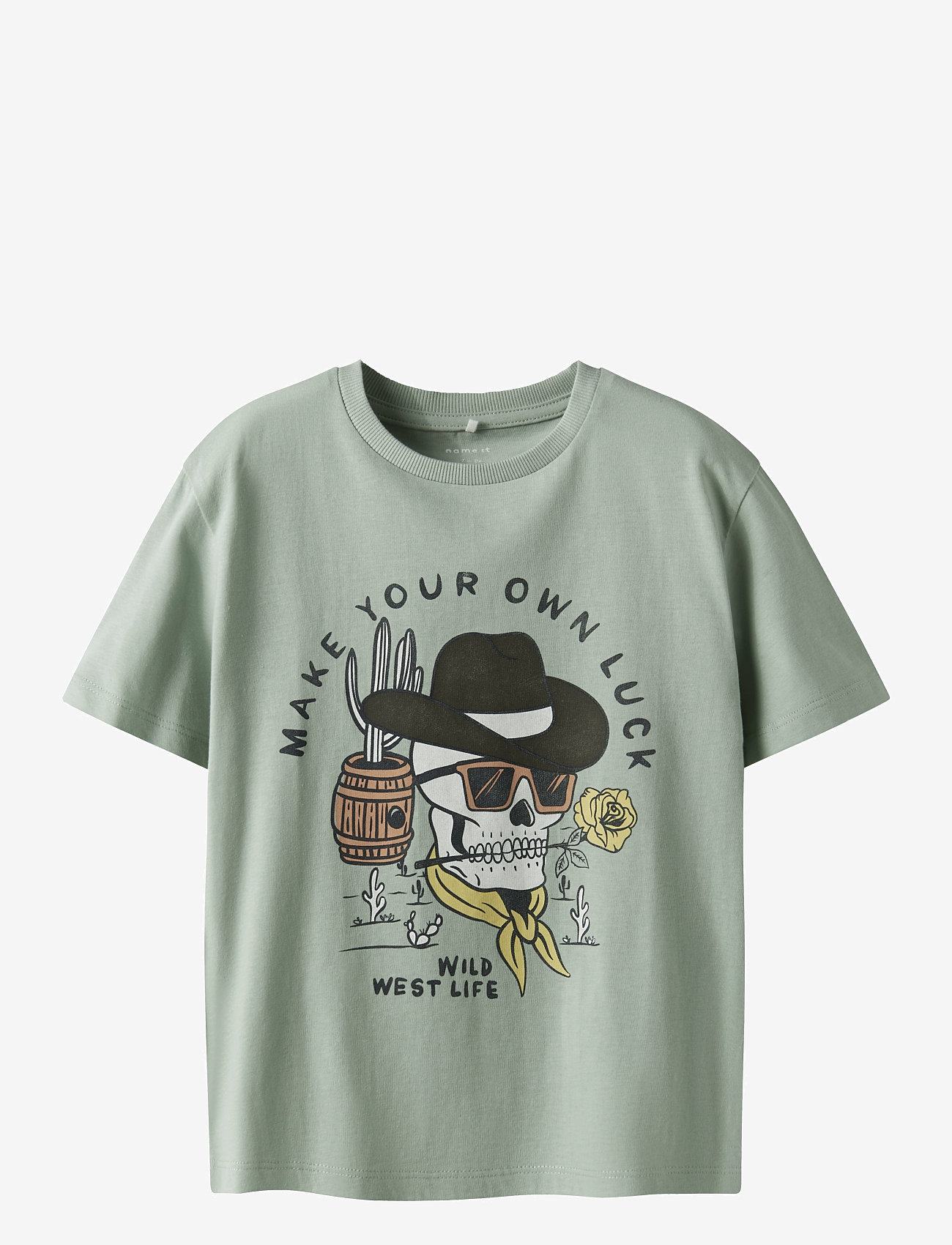 name it - NKMHALS SS NREG TOP - short-sleeved t-shirts - aqua gray - 0