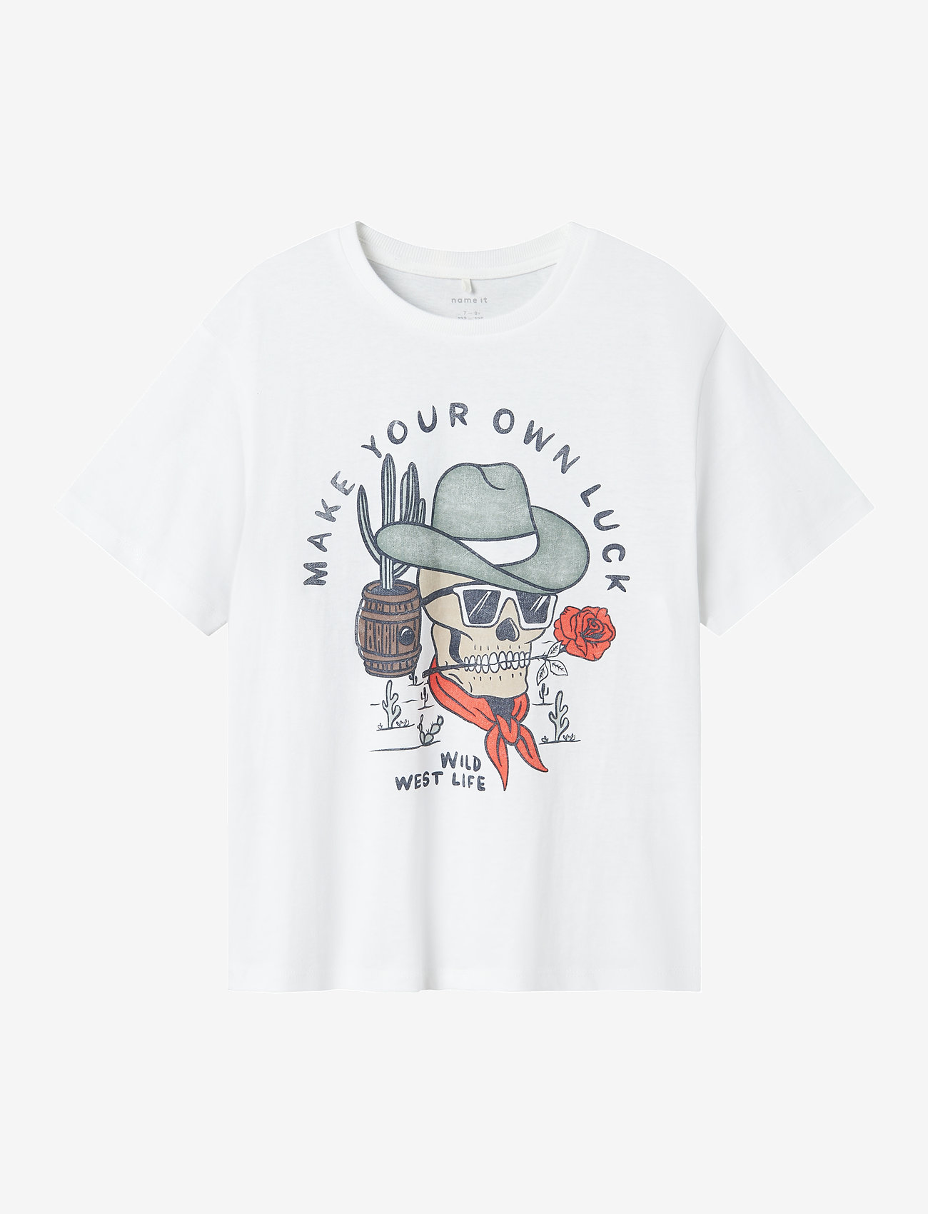 name it - NKMHALS SS NREG TOP - lühikeste varrukatega t-särgid - bright white - 0