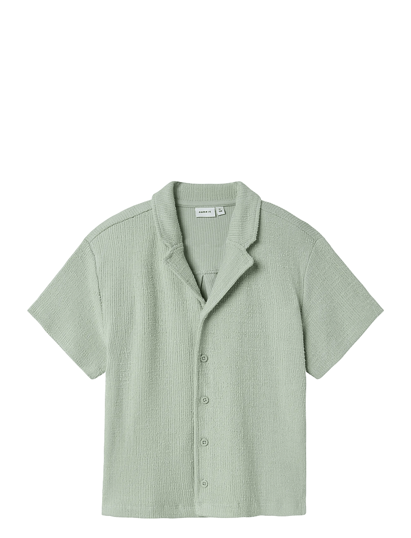 name it - NKMHIVAJ SS NREG SHIRT - kurzärmlige hemden - aqua gray - 1