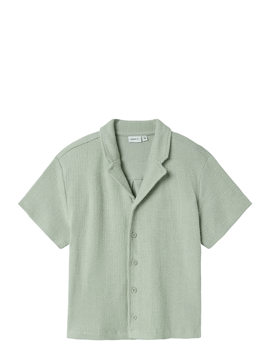 name it - NKMHIVAJ SS NREG SHIRT - chemises à manches courtes - aqua gray - 1