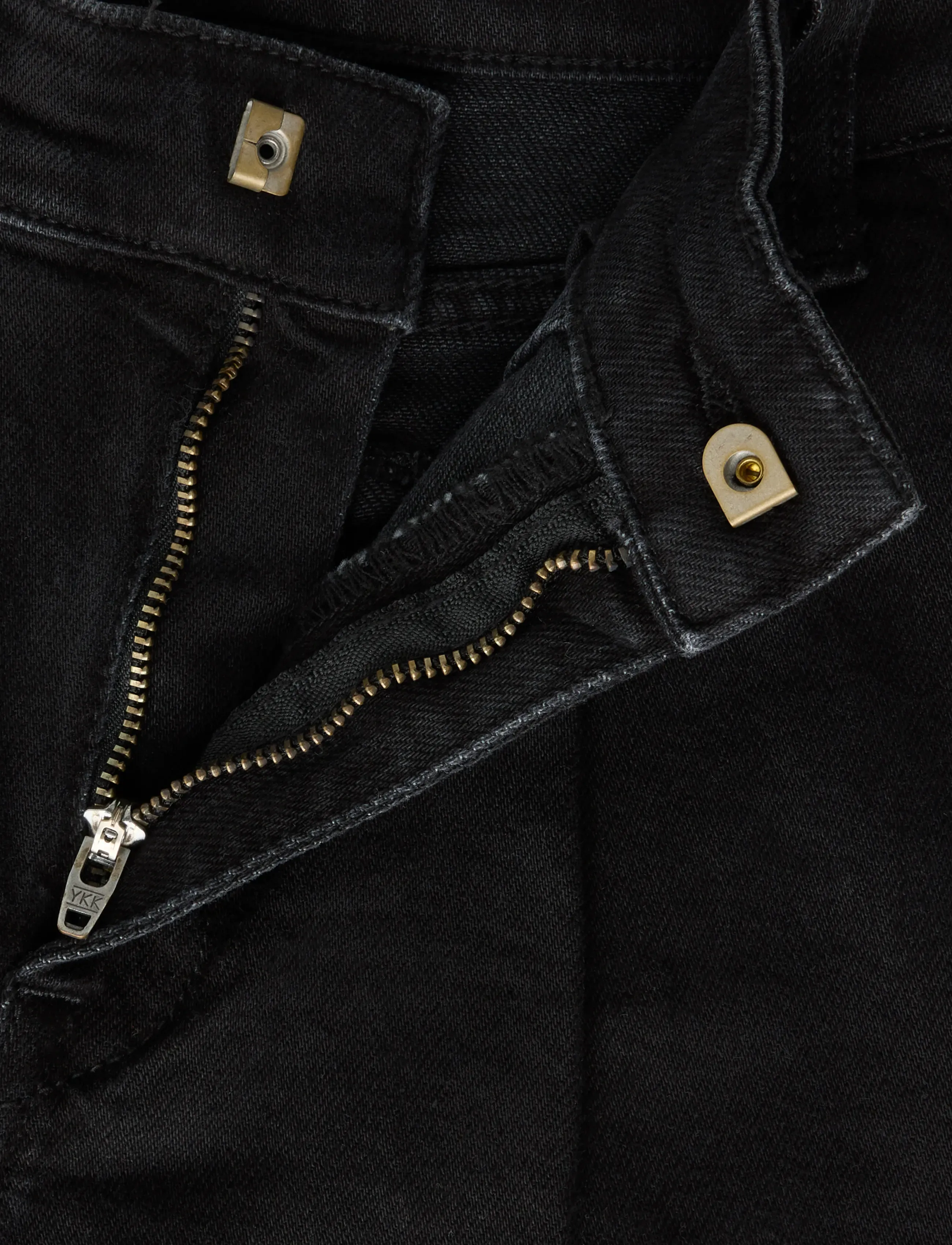 name it - NKFBELLA WIDE HW PL JEANS 3020-AZ L NOOS - laia säärega teksad - black denim - 3