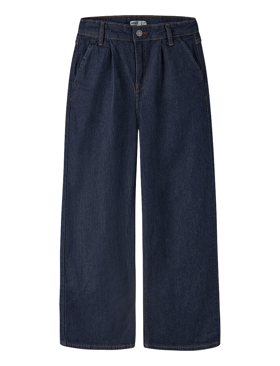 name it - NKFBELLA WIDE HW PL JEANS 3020-XB NOOS - vida jeans - dark blue denim - 1
