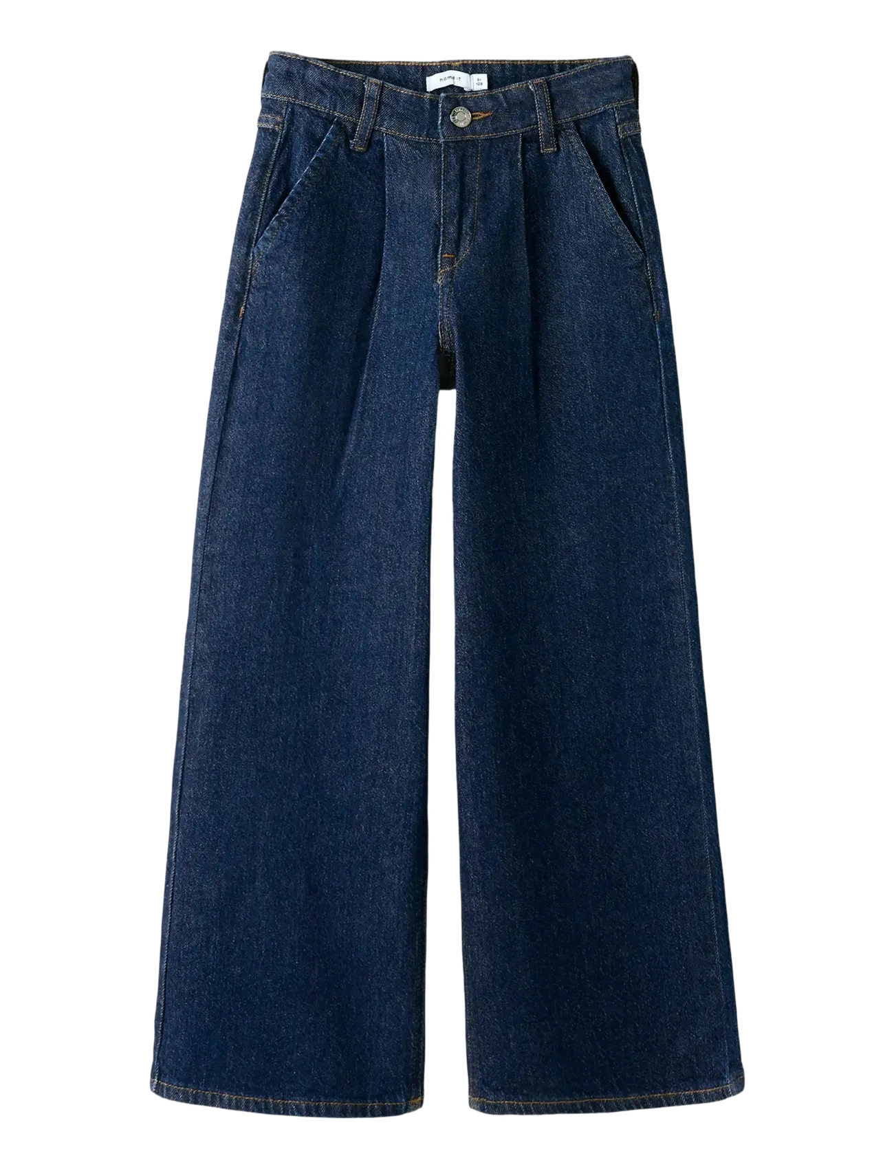 name it NKFBELLA WIDE HW PL JEANS 3020-AZ L NOOS - Jeans - DARK BLUE DENIM / navy