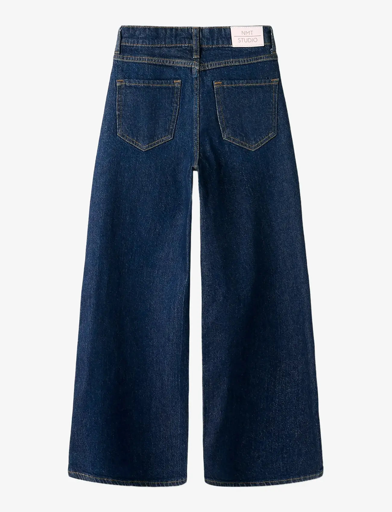 name it - NKFBELLA HW W PLEAT JEANS 3020-AZ L NOOS - hosen mit weitem bein - dark blue denim - 2