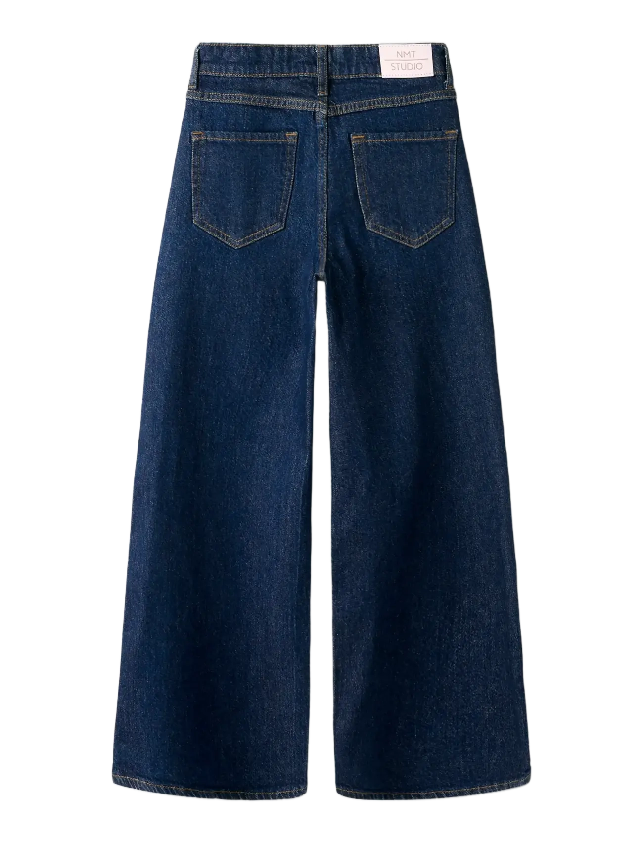 name it - NKFBELLA WIDE HW PL JEANS 3020-AZ L NOOS - hosen mit weitem bein - dark blue denim - 2