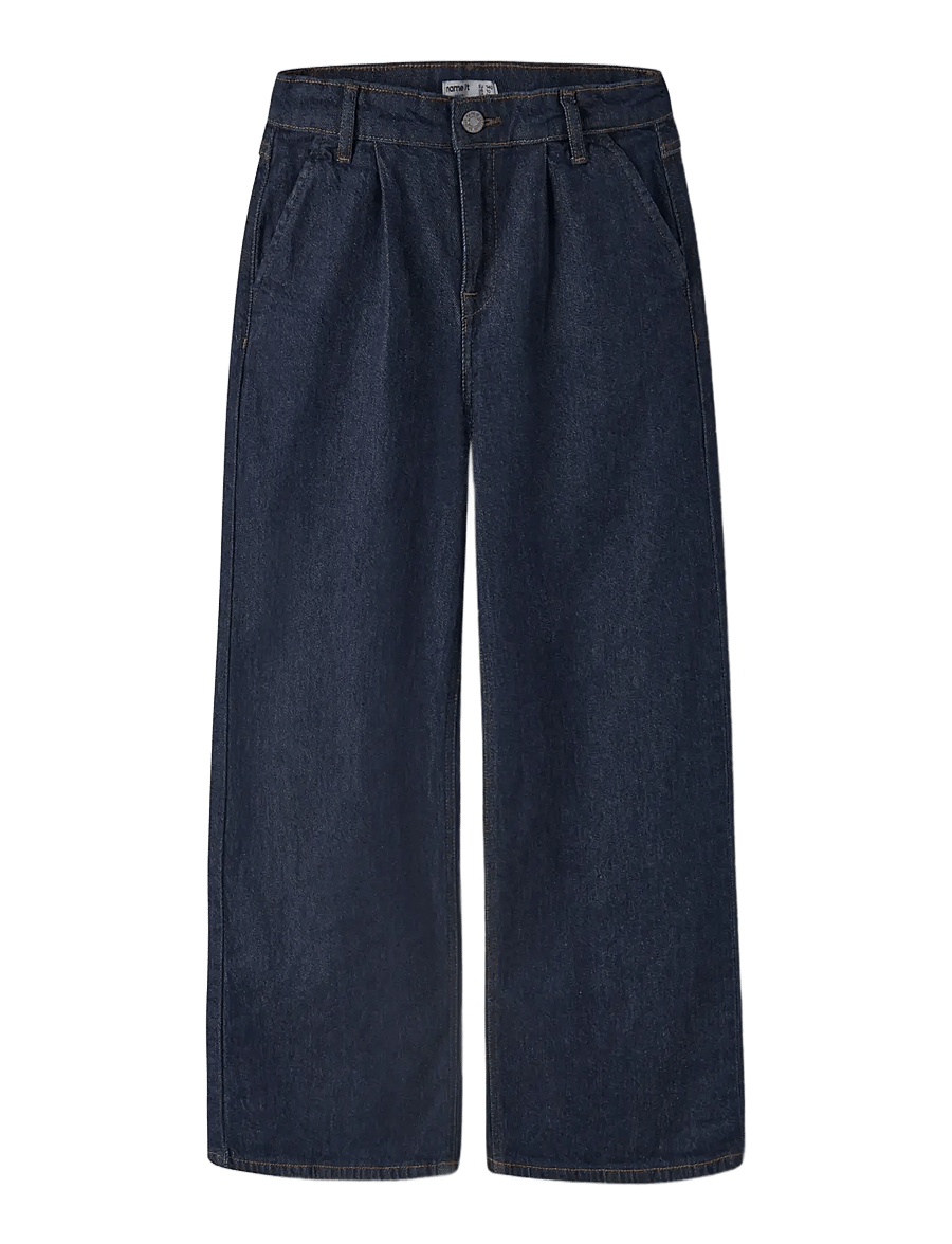 name it - NKFBELLA WIDE HW PL JEANS 3020-XB NOOS - vida jeans - dark blue denim - 3