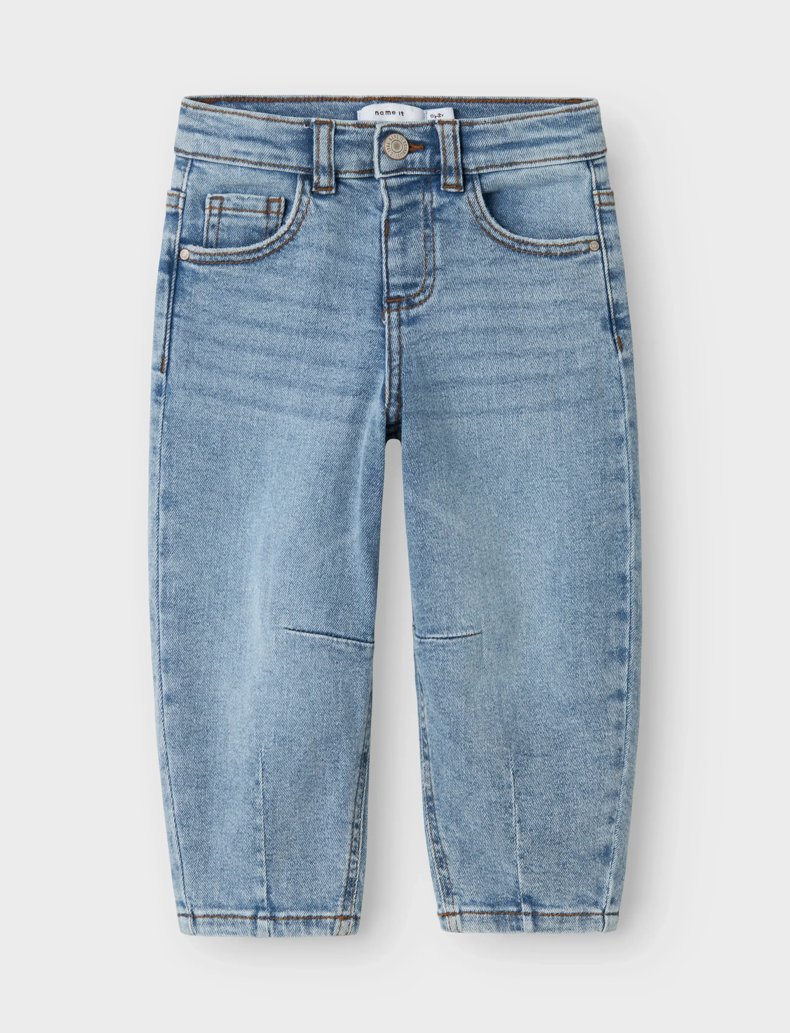 name it Nmfbella Balloon Jeans 2441-Sm Noos, 128, Blue, Jeans > Løse Jeans, Børn