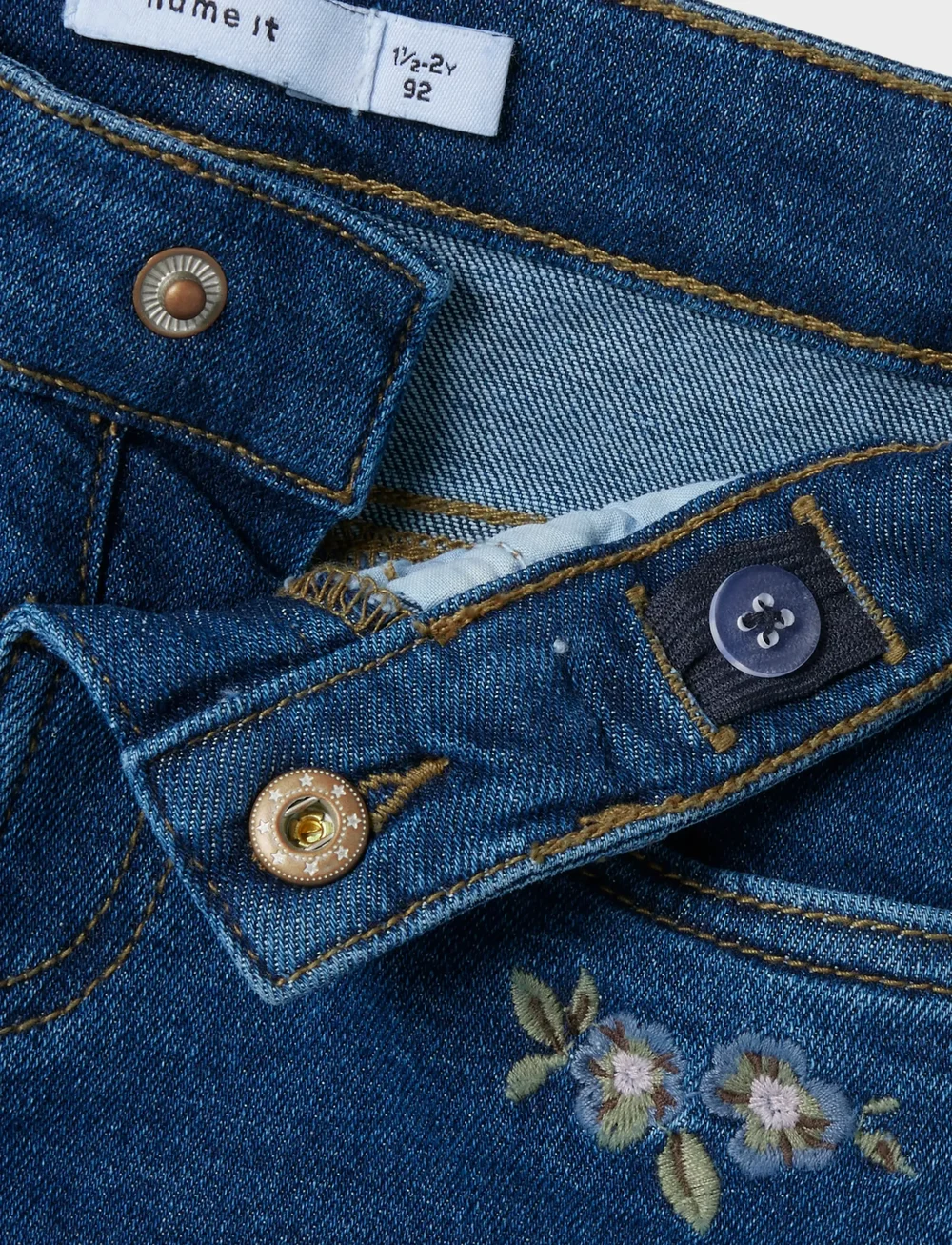 name it - NMFBELLA MOM EMB JEANS 1224-FR NOOS - loose jeans - dark blue denim - 2