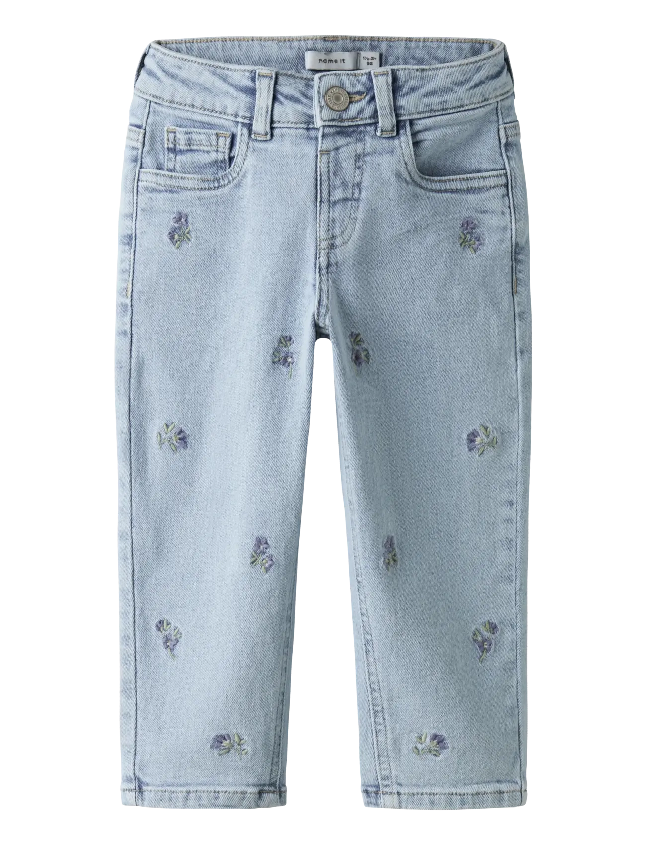 name it NMFBELLA MOM EMB JEANS 1224-FR NOOS - Hosen - LIGHT BLUE DENIM / blue