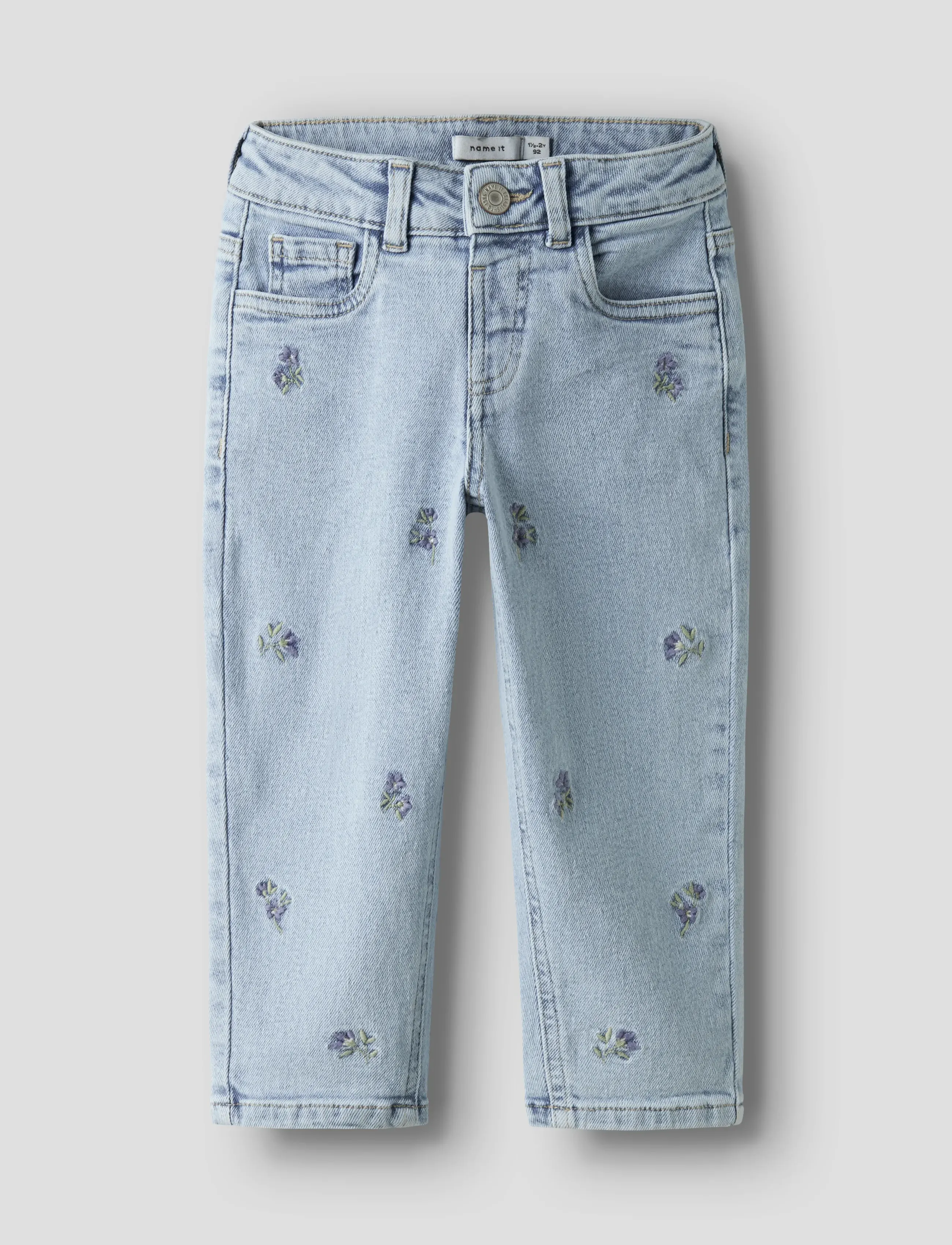 name it NMFBELLA MOM EMB JEANS 1224-FR NOOS - Underdele - LIGHT BLUE DENIM / blue