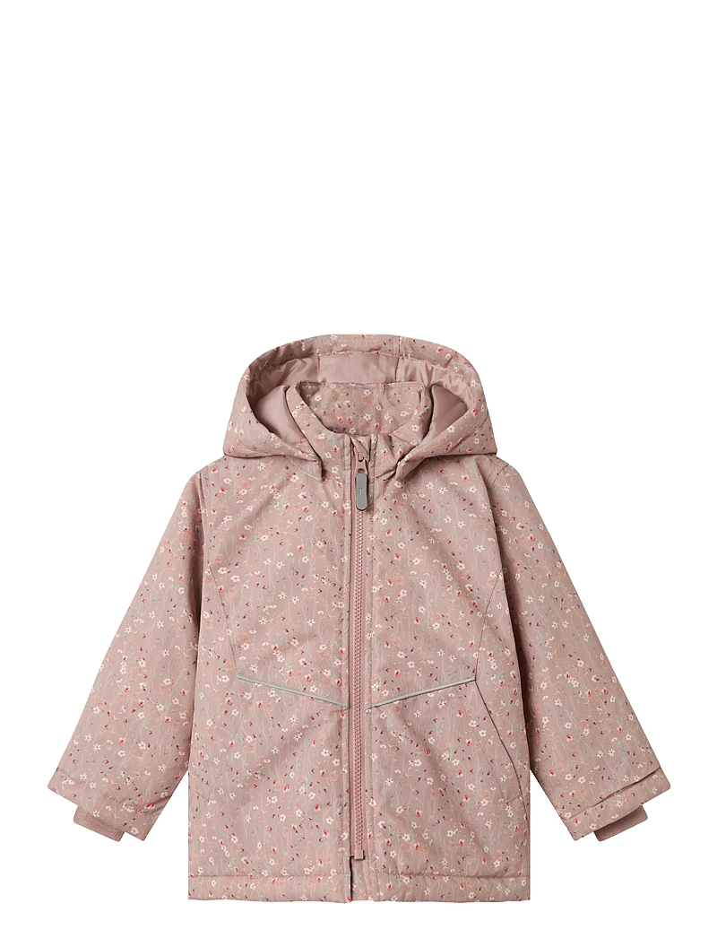 name it - NMFMAXI PA JACKET AOP NOOS - talvejope - woodrose - 1