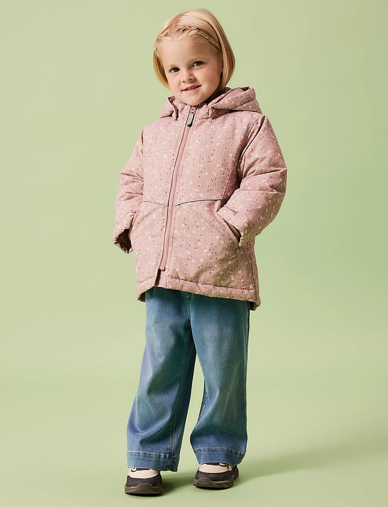 name it - NMFMAXI PA JACKET AOP NOOS - talvejope - woodrose - 3