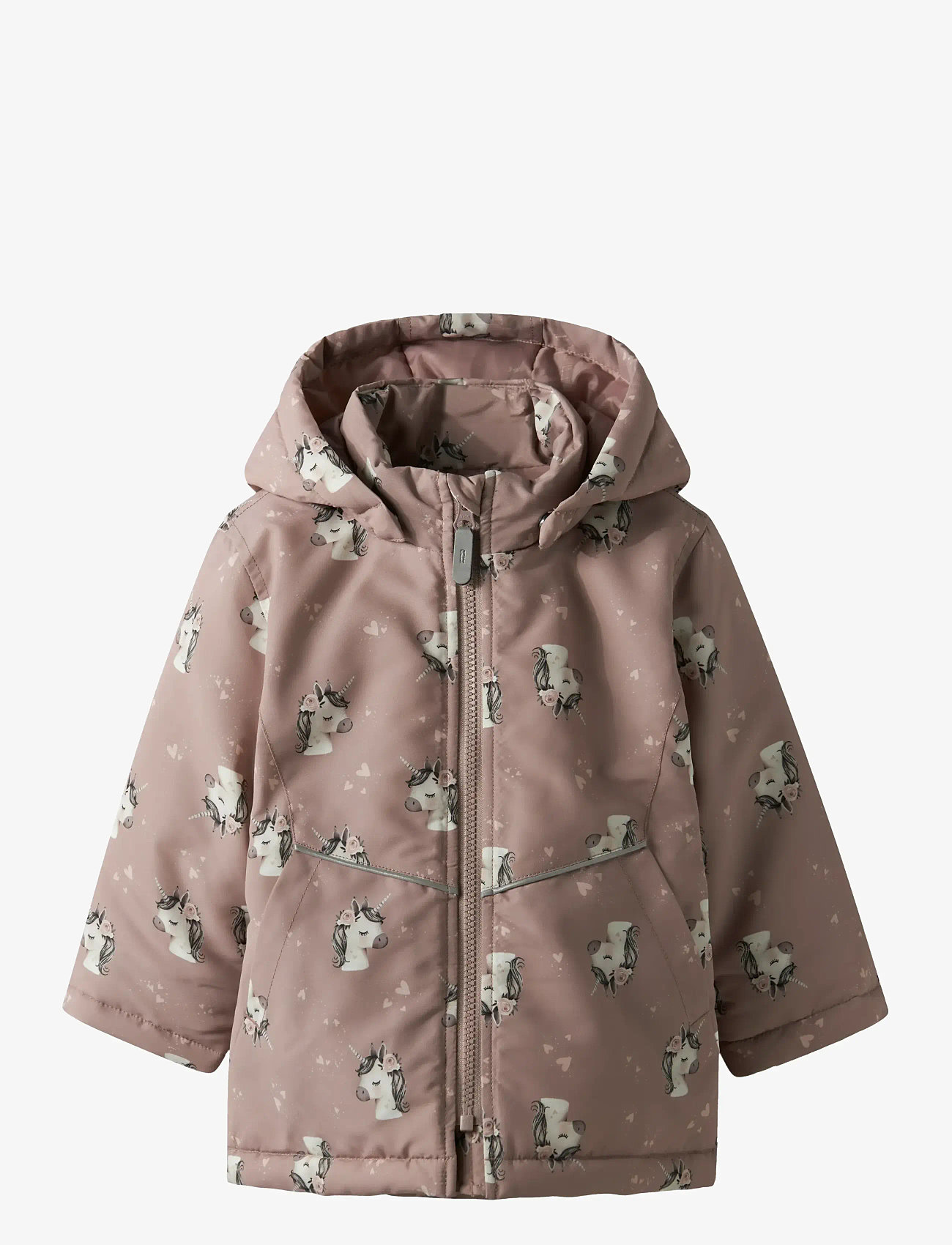 name it - NMFMAXI PA JACKET AOP NOOS - talvejope - woodrose - 1