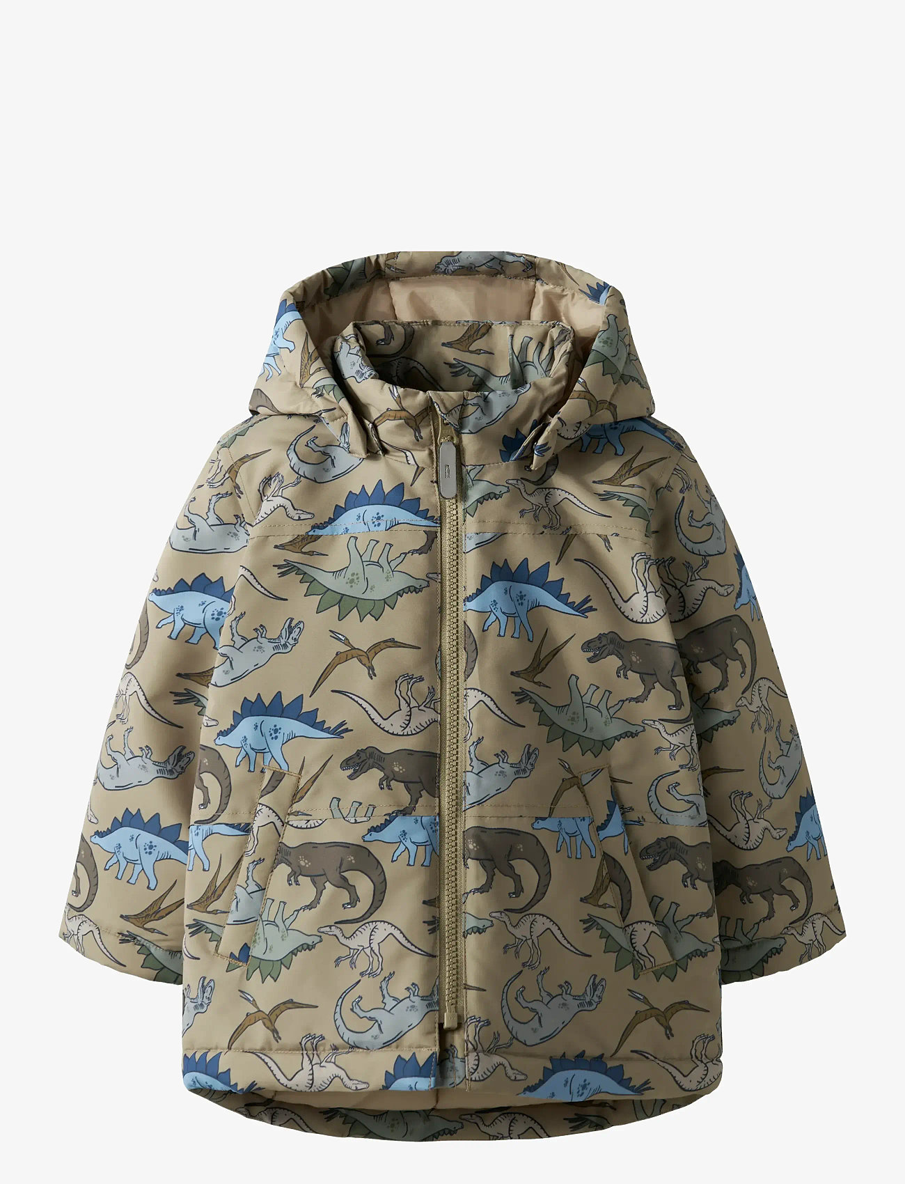 name it - NMMMAX PA JACKET AOP NOOS - winter jackets - silver mink - 0