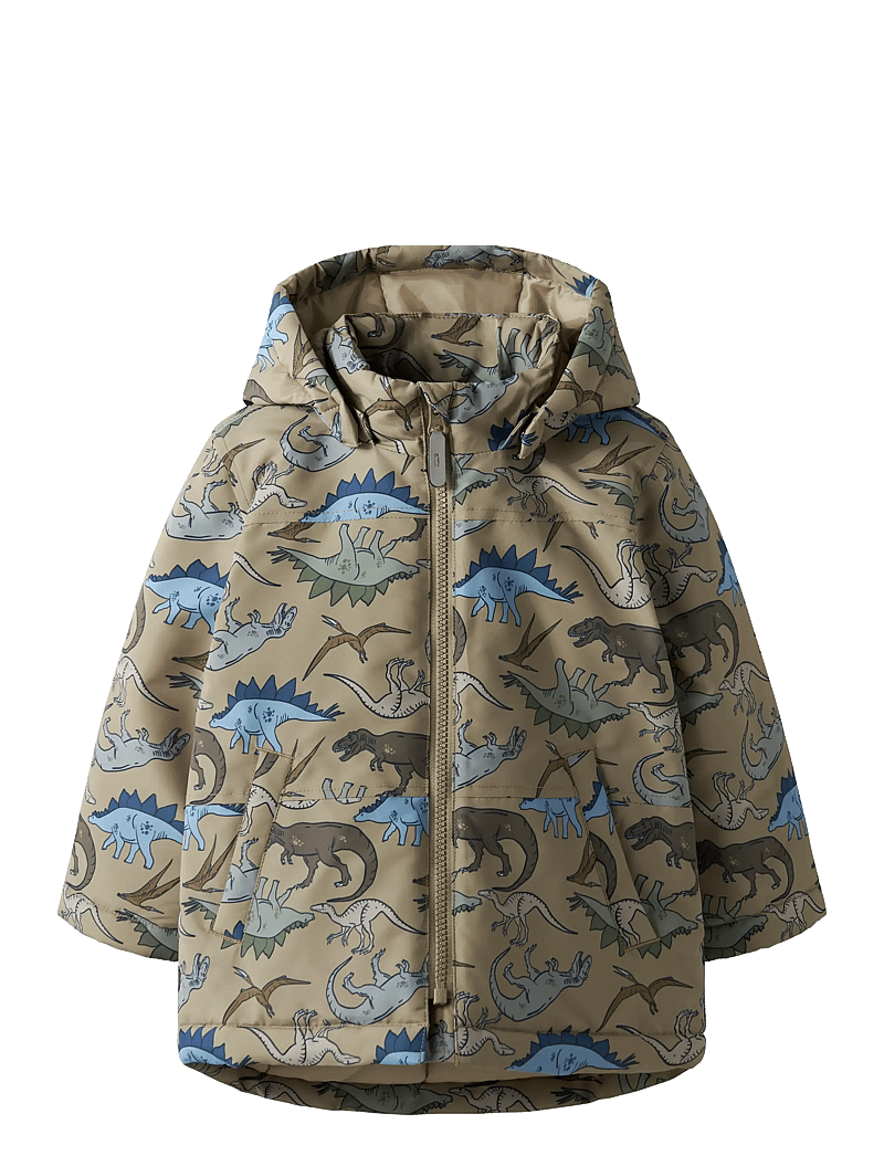 name it - NMMMAX PA JACKET AOP NOOS - talvejope - silver mink - 0