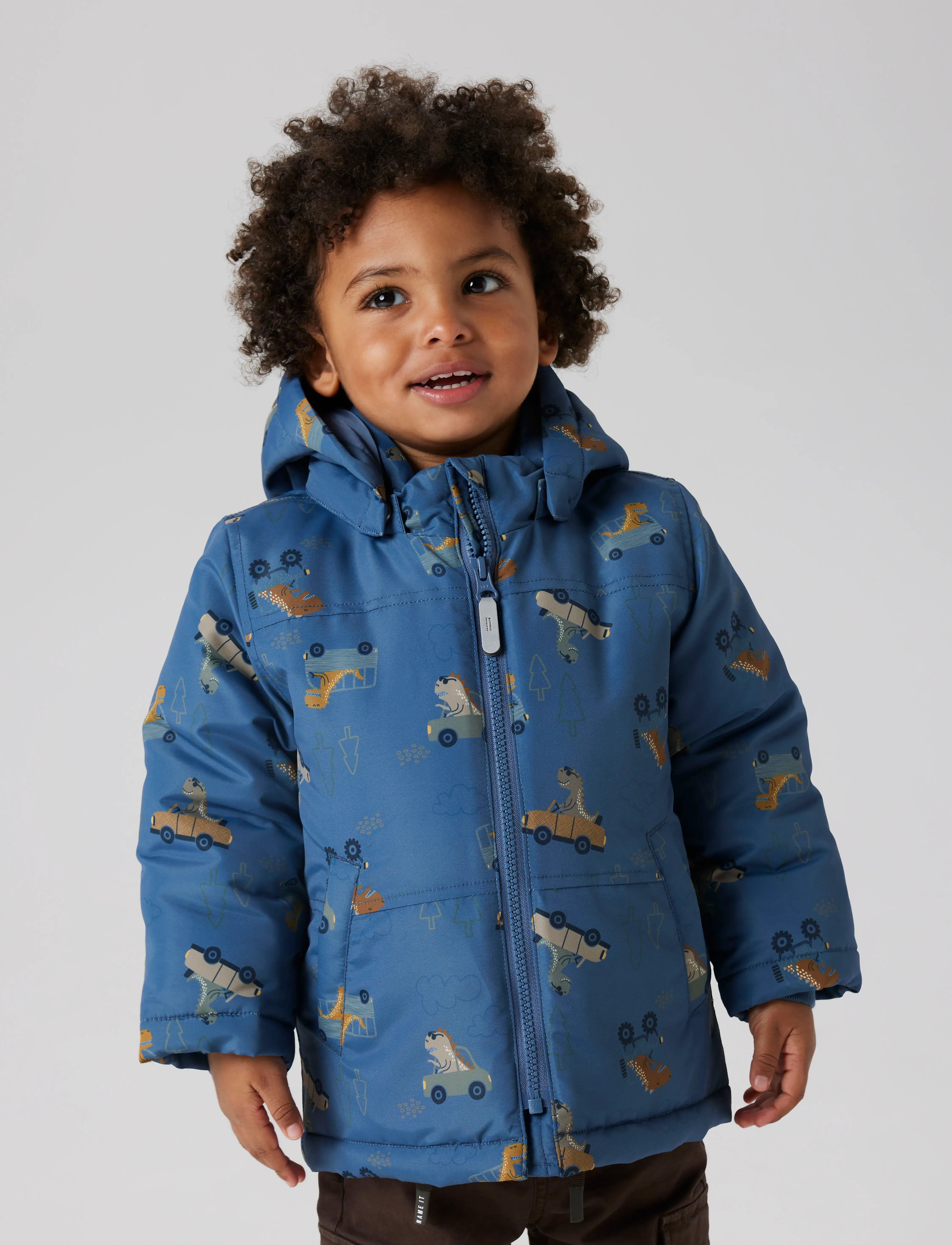 name it - NMMMAX PA JACKET AOP NOOS - puffer & padded - vintage indigo - 5