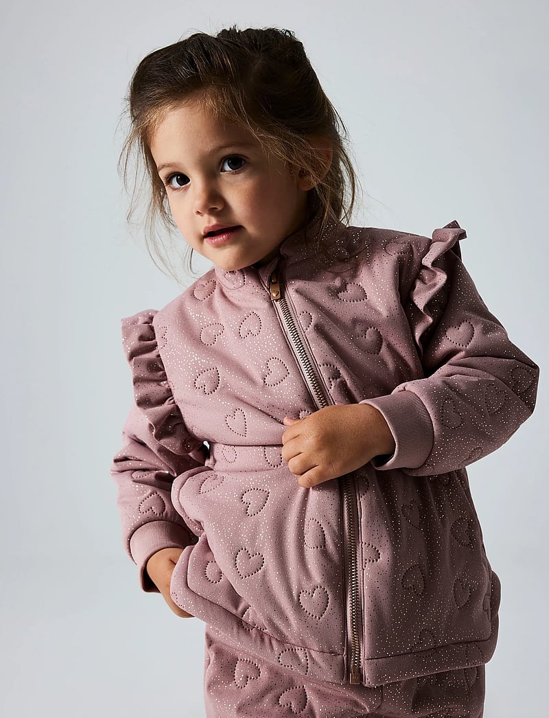 name it - NMFMOON QUILT SET GLITTER FO - termokomplektid - woodrose - 0