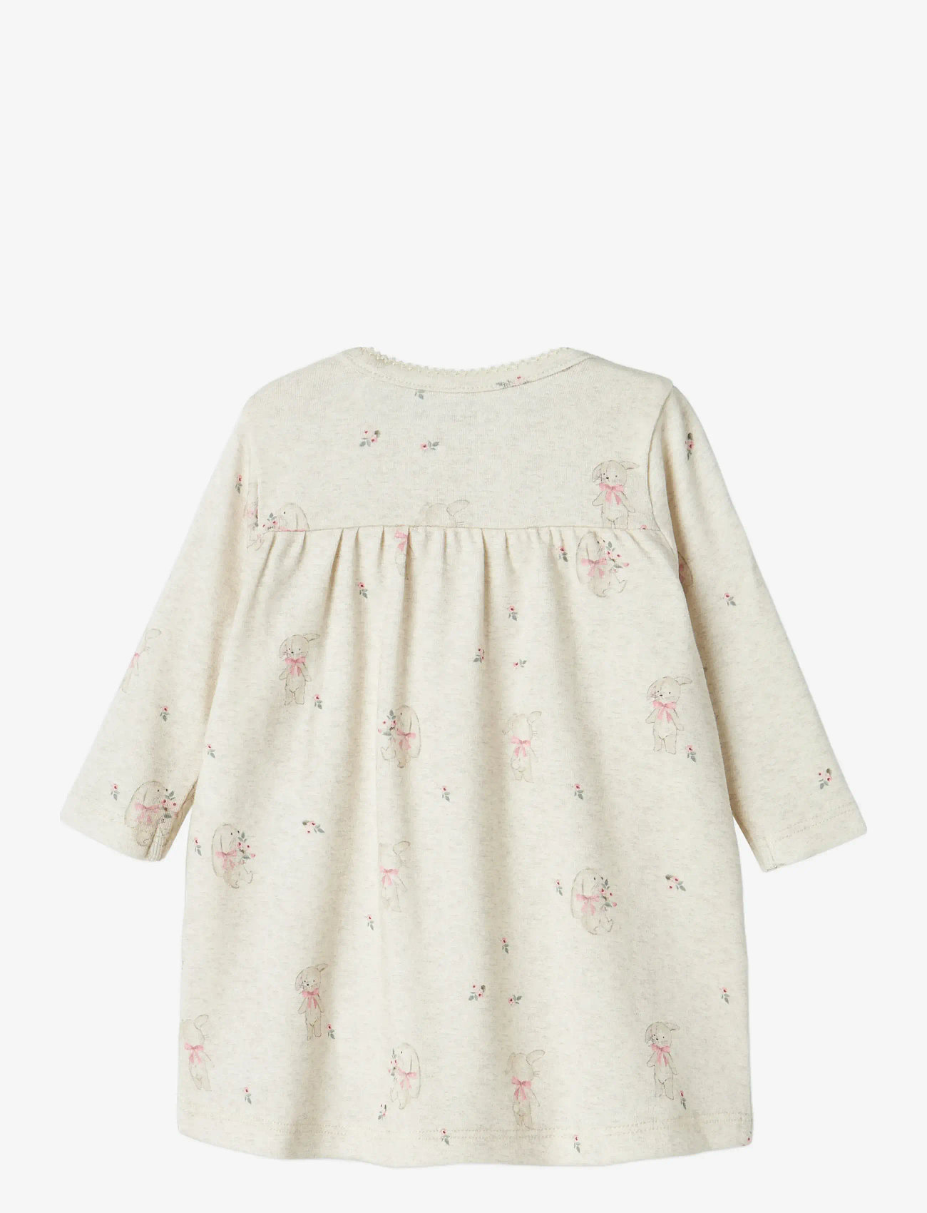 name it - NBFHALLO LS DRESS BOX - långärmade babyklänningar - peyote melange - 1