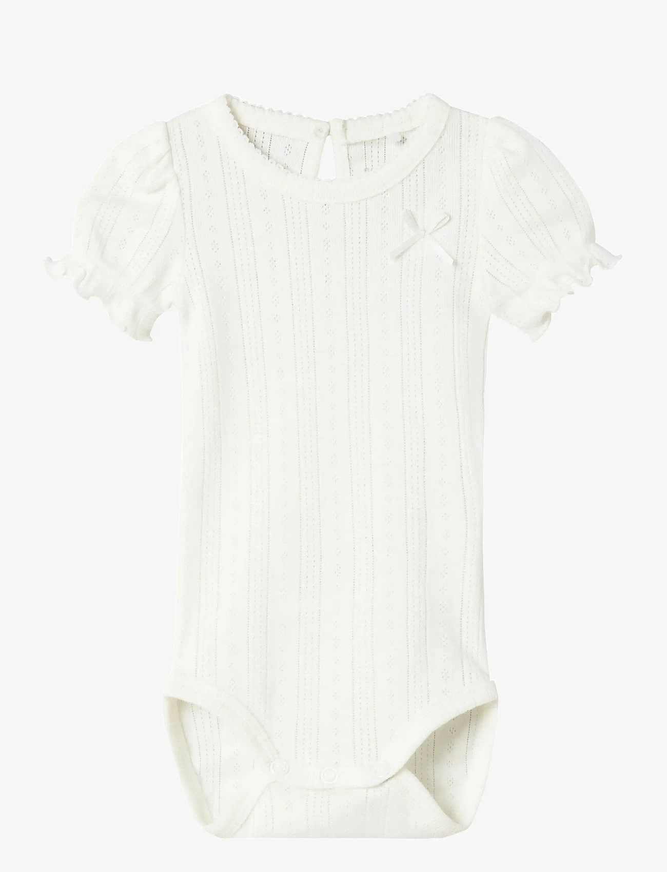 name it - NBFHAPPY SS BODY - kurzärmelige bodys - cloud dancer - 0