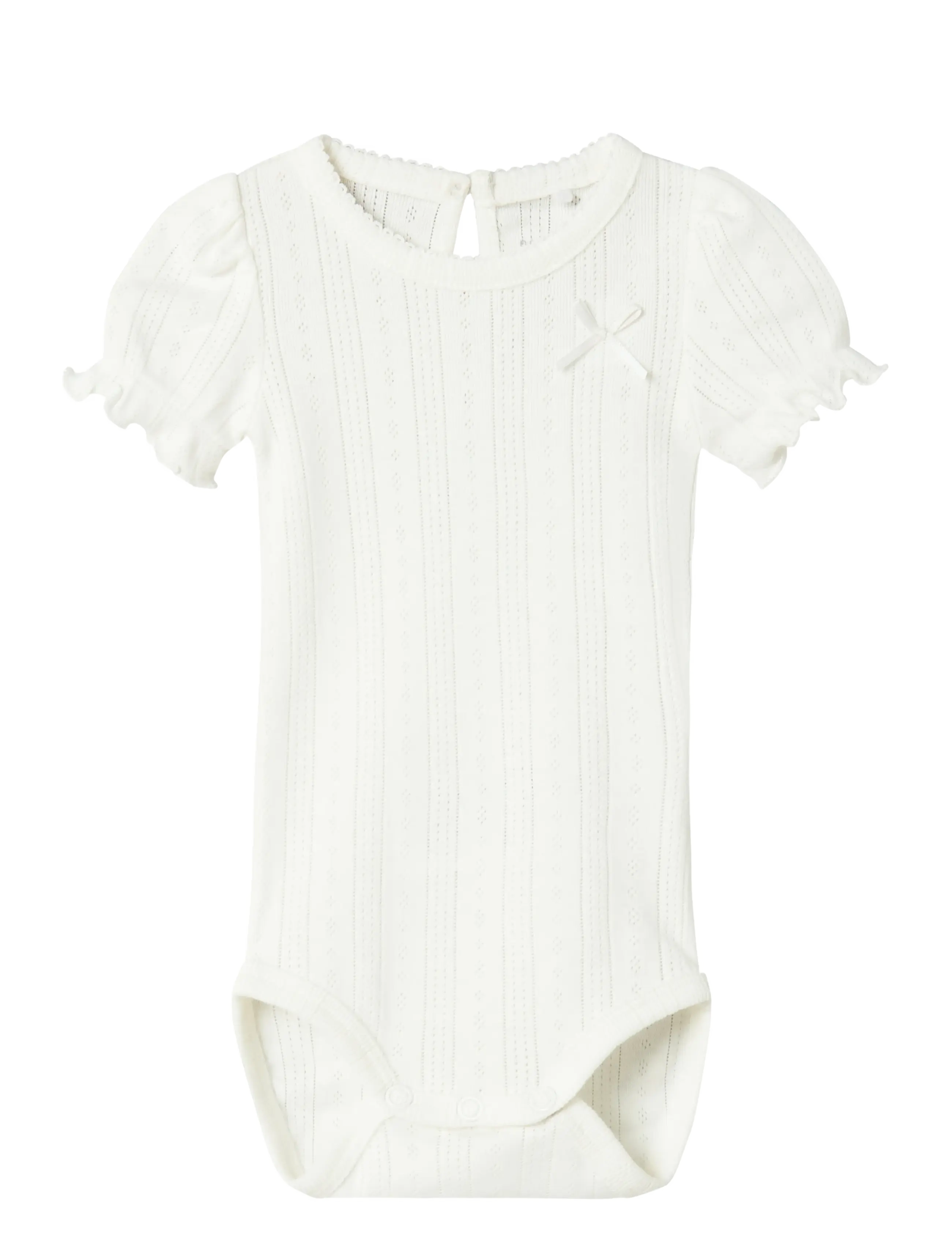 name it NBFHAPPY SS BODY - Kläder - CLOUD DANCER / white