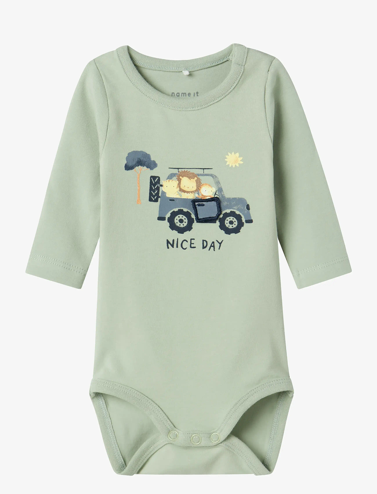 name it - NBMHOLLOW LS BODY BOX - langermede bodyer - aqua gray - 0