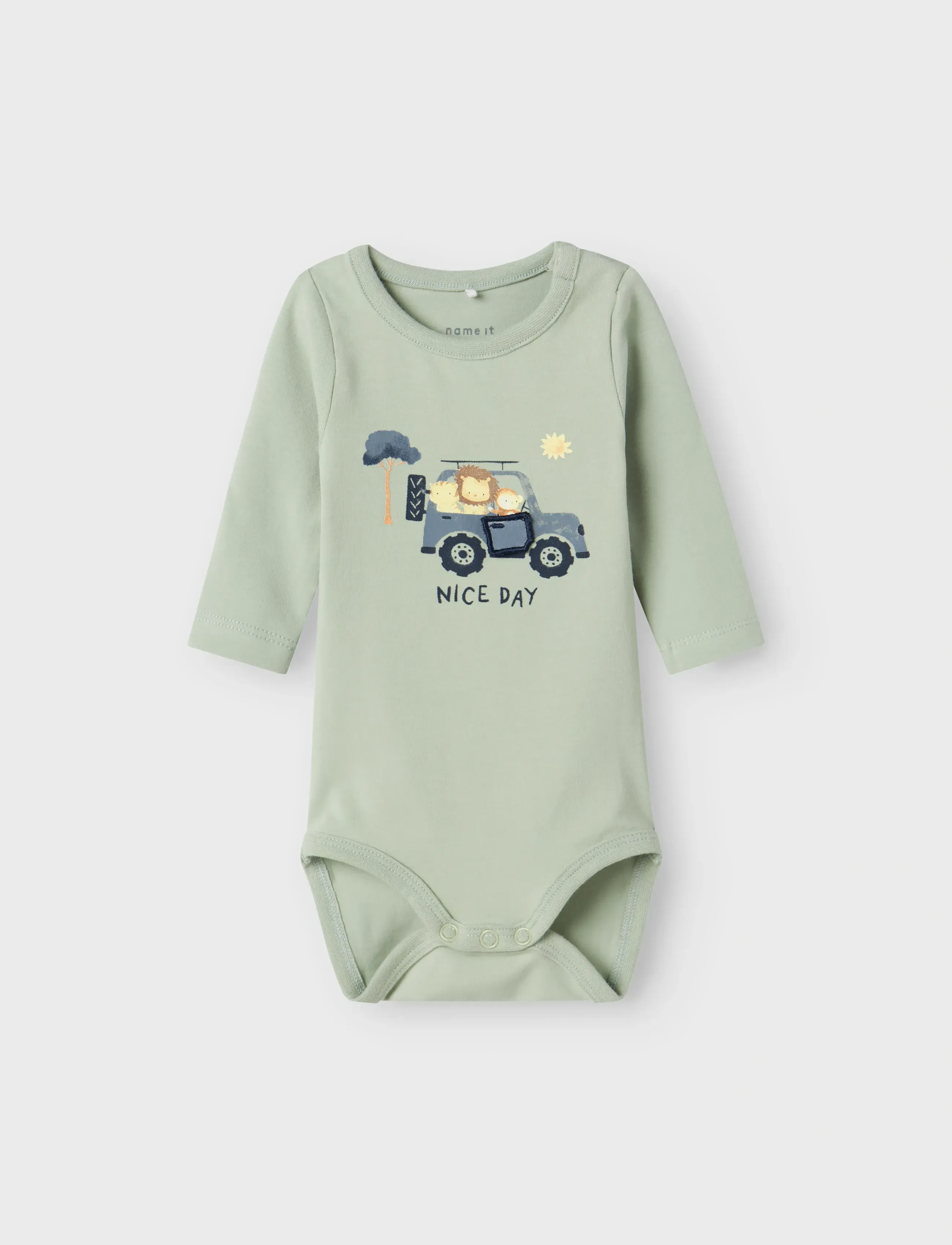 name it - NBMHOLLOW LS BODY BOX - aqua gray - 2