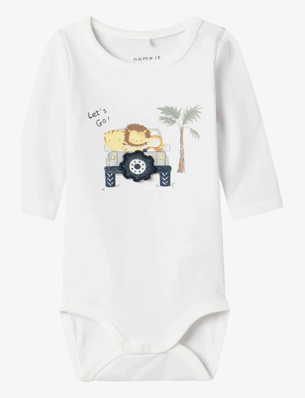 name it - NBMHOLLOW LS BODY BOX - langärmelige bodys - bright white - 0