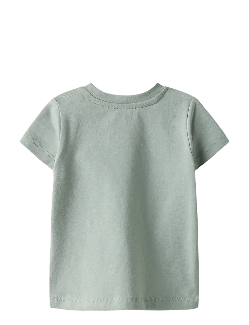 name it - NBMHARRISON SS TOP BOX - short-sleeved t-shirts - aqua gray - 1