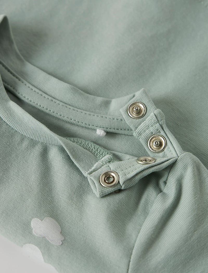 name it - NBMHARRISON SS TOP BOX - short-sleeved t-shirts - aqua gray - 2