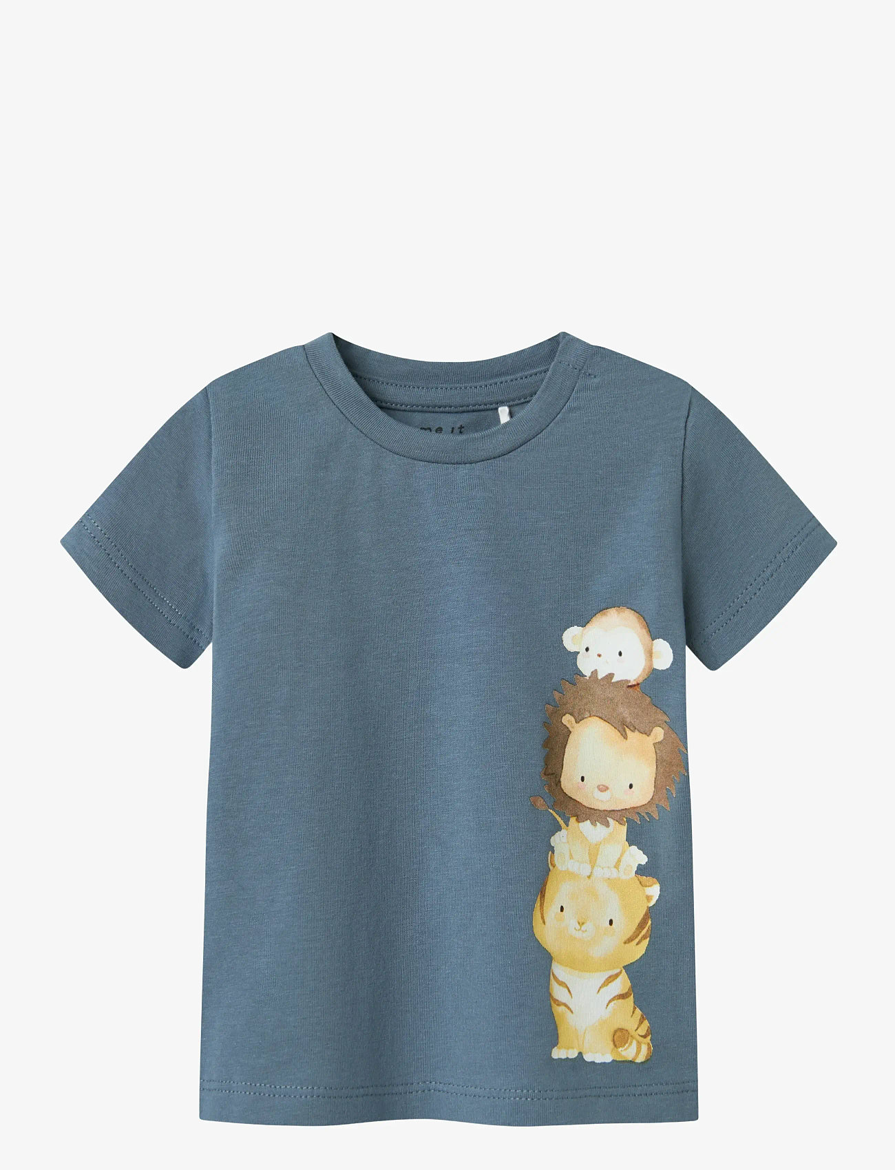 name it - NBMHARRISON SS TOP BOX - kortærmede t-shirts - blue mirage - 0