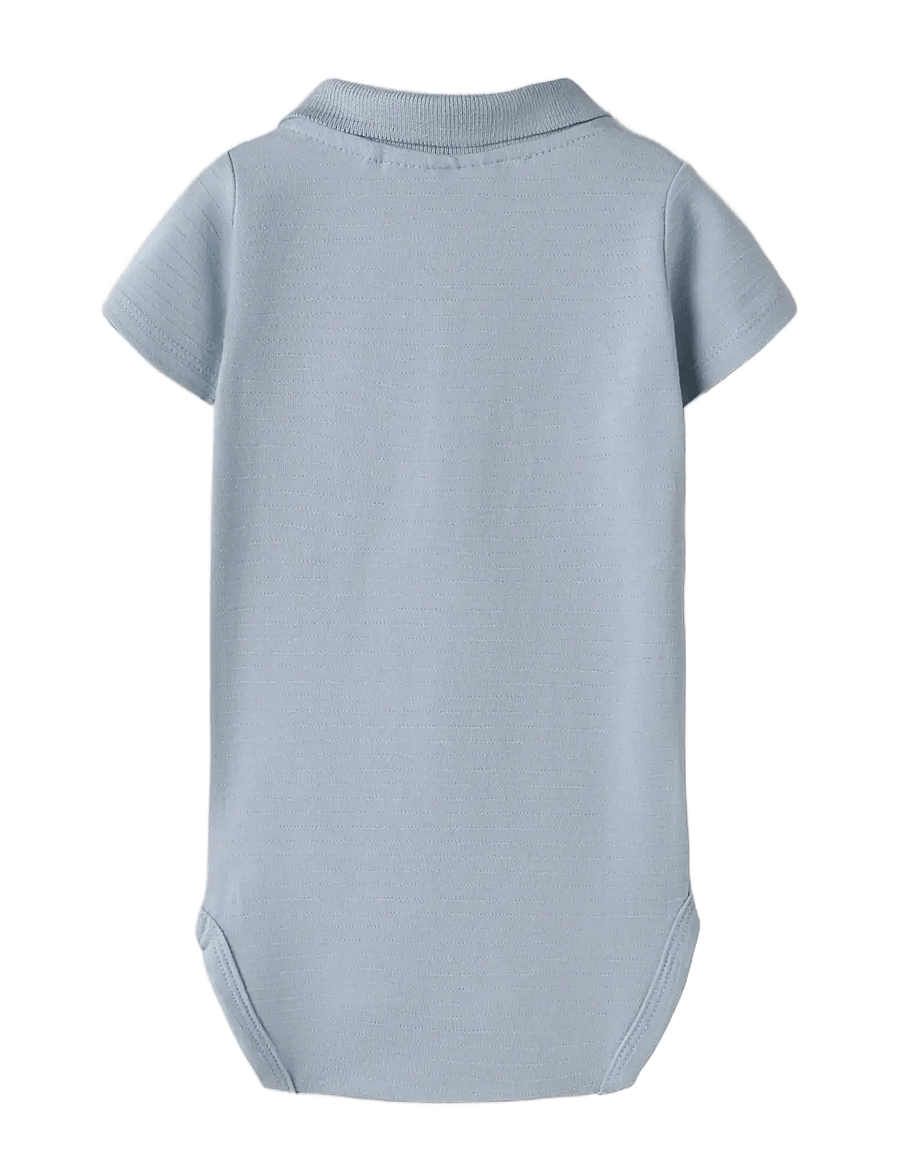 name it - NBMHOFMAN SS POLO BODY - kortärmade bodies - blue fog - 1