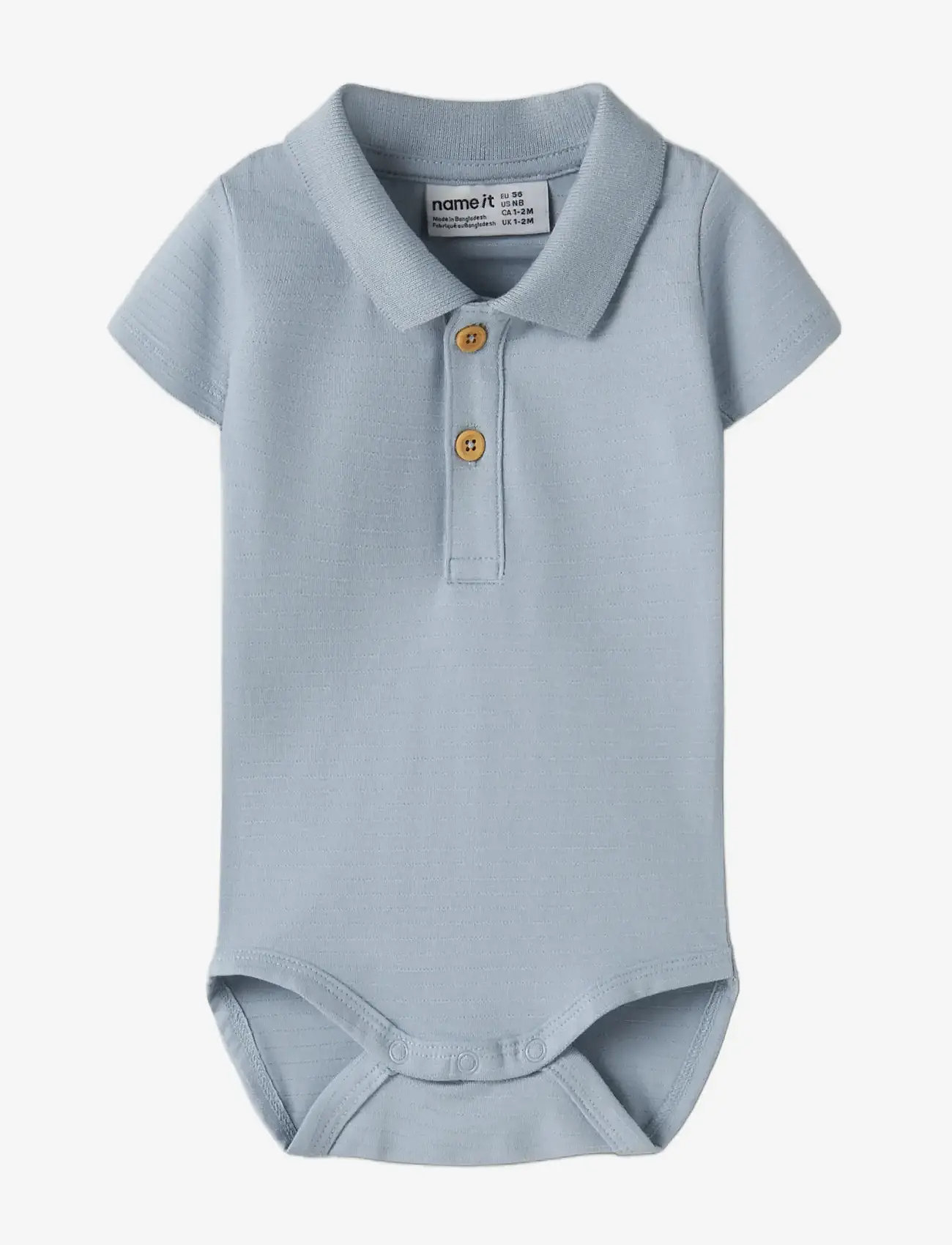 name it - NBMHOFMAN SS POLO BODY - kortærmede bodyer - blue fog - 2