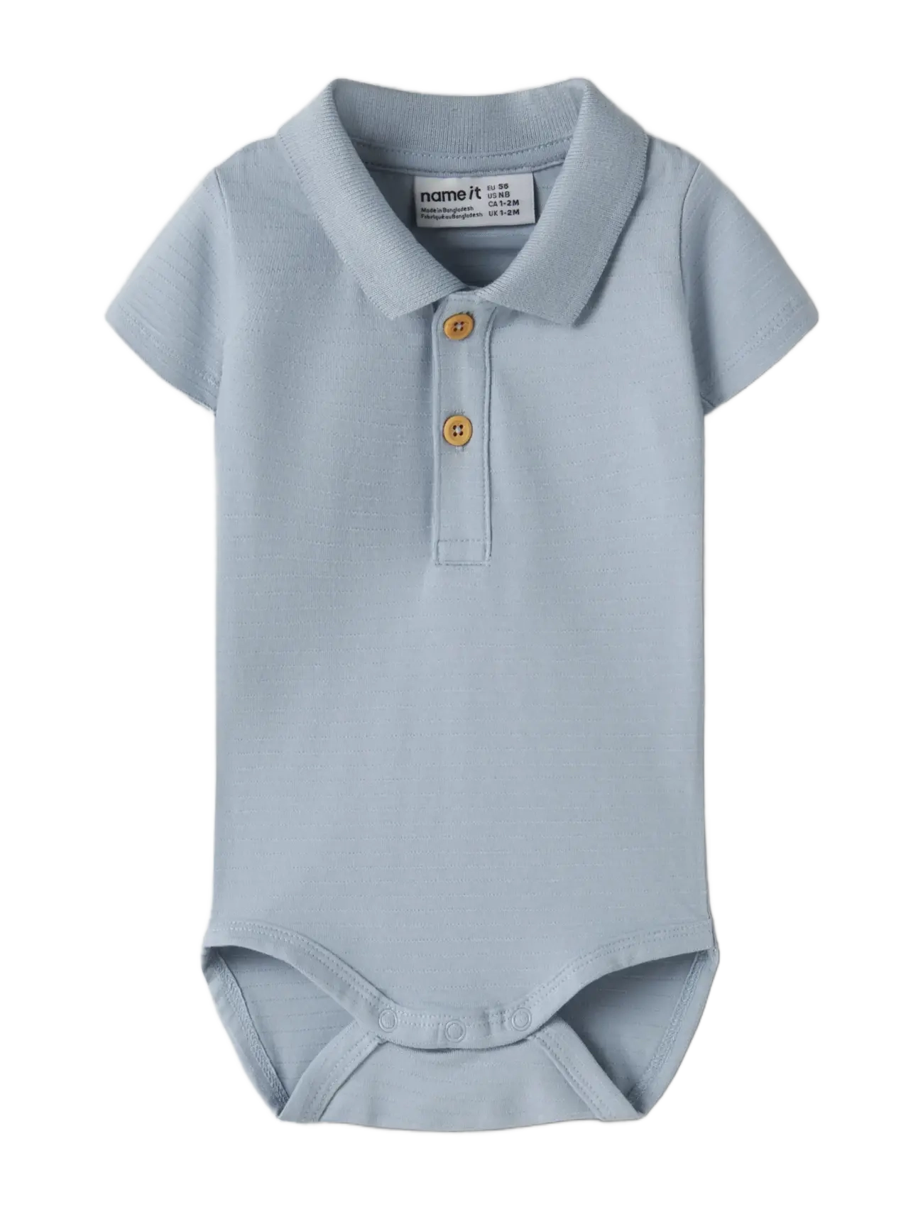name it - NBMHOFMAN SS POLO BODY - kortärmade bodies - blue fog - 2