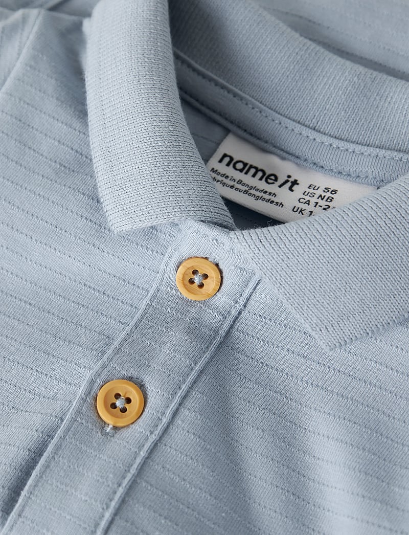 name it - NBMHOFMAN SS POLO BODY - kortærmede bodyer - blue fog - 3