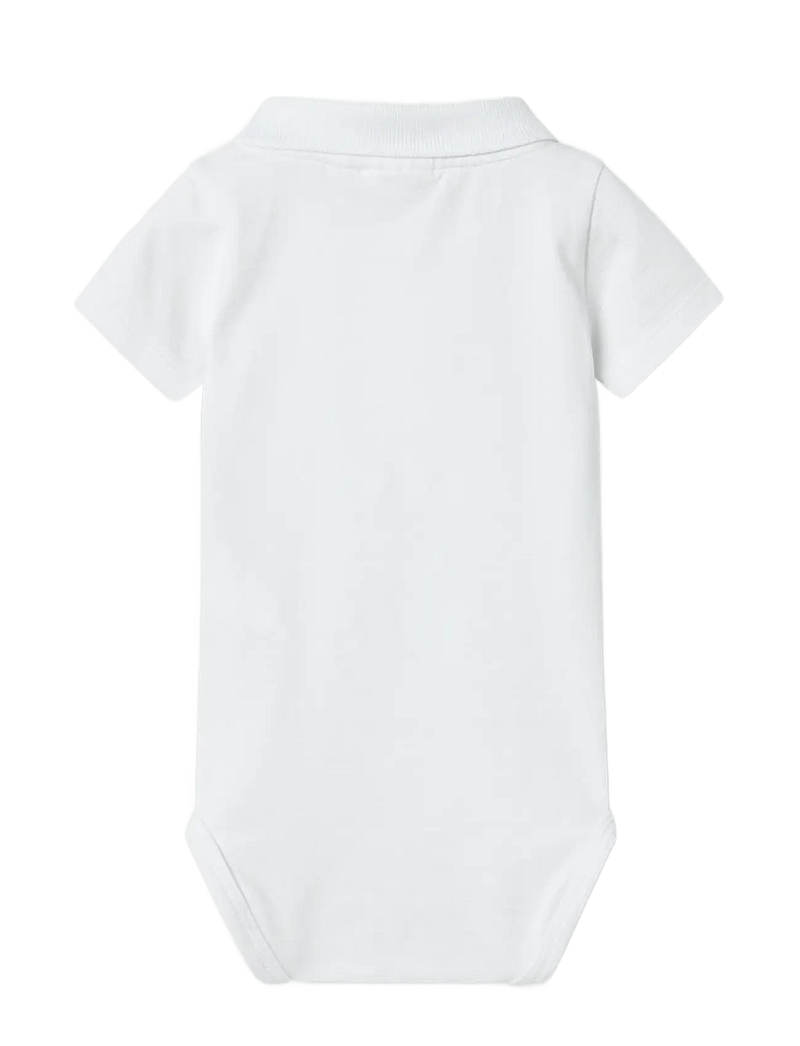 name it - NBMHOFMAN SS POLO BODY - kortærmede bodyer - bright white - 1