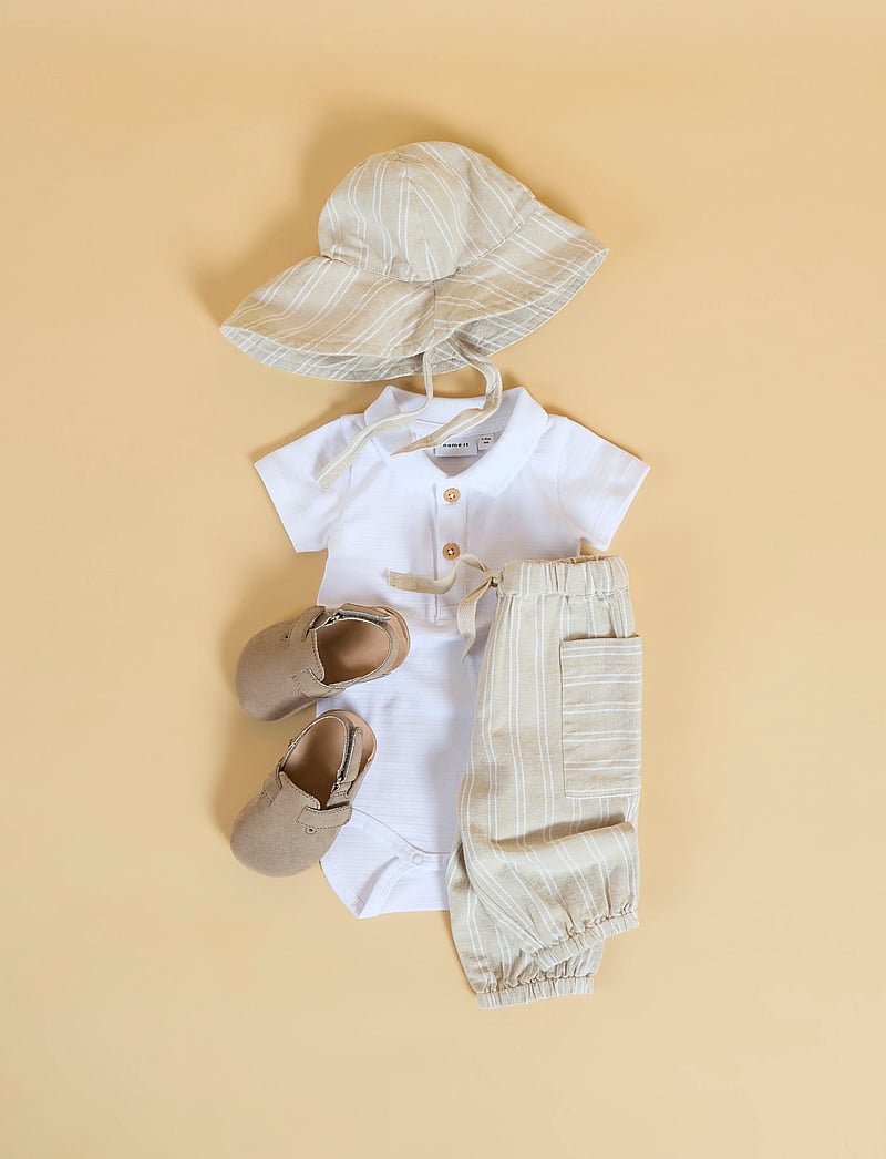 name it - NBMHOFMAN SS POLO BODY - kortærmede bodyer - bright white - 3