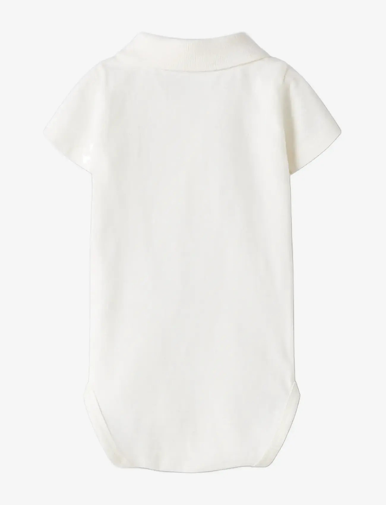 name it - NBMHOFMAN SS POLO BODY - kurzärmelige bodys - cloud dancer - 1