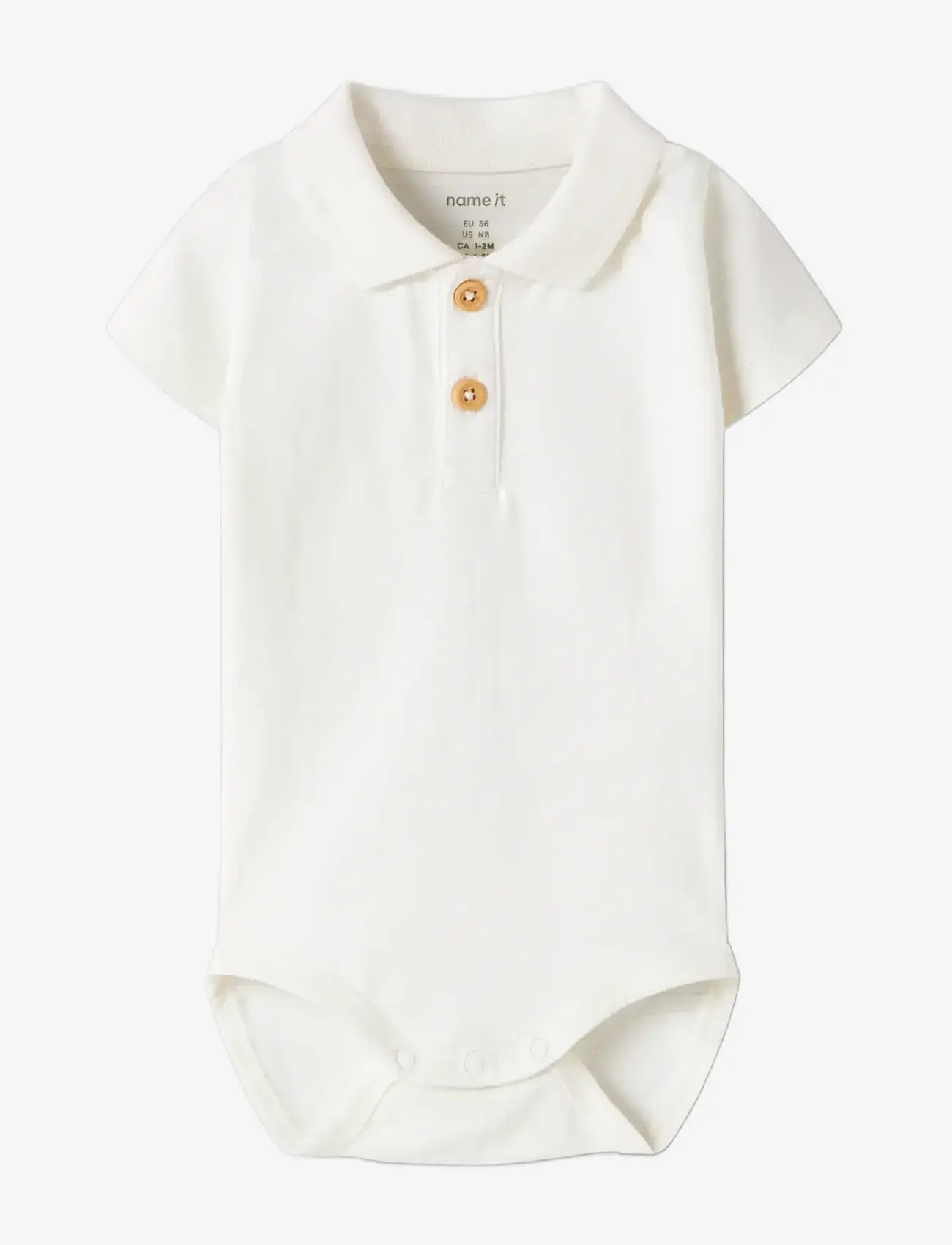 name it - NBMHOFMAN SS POLO BODY - kurzärmelige bodys - cloud dancer - 2