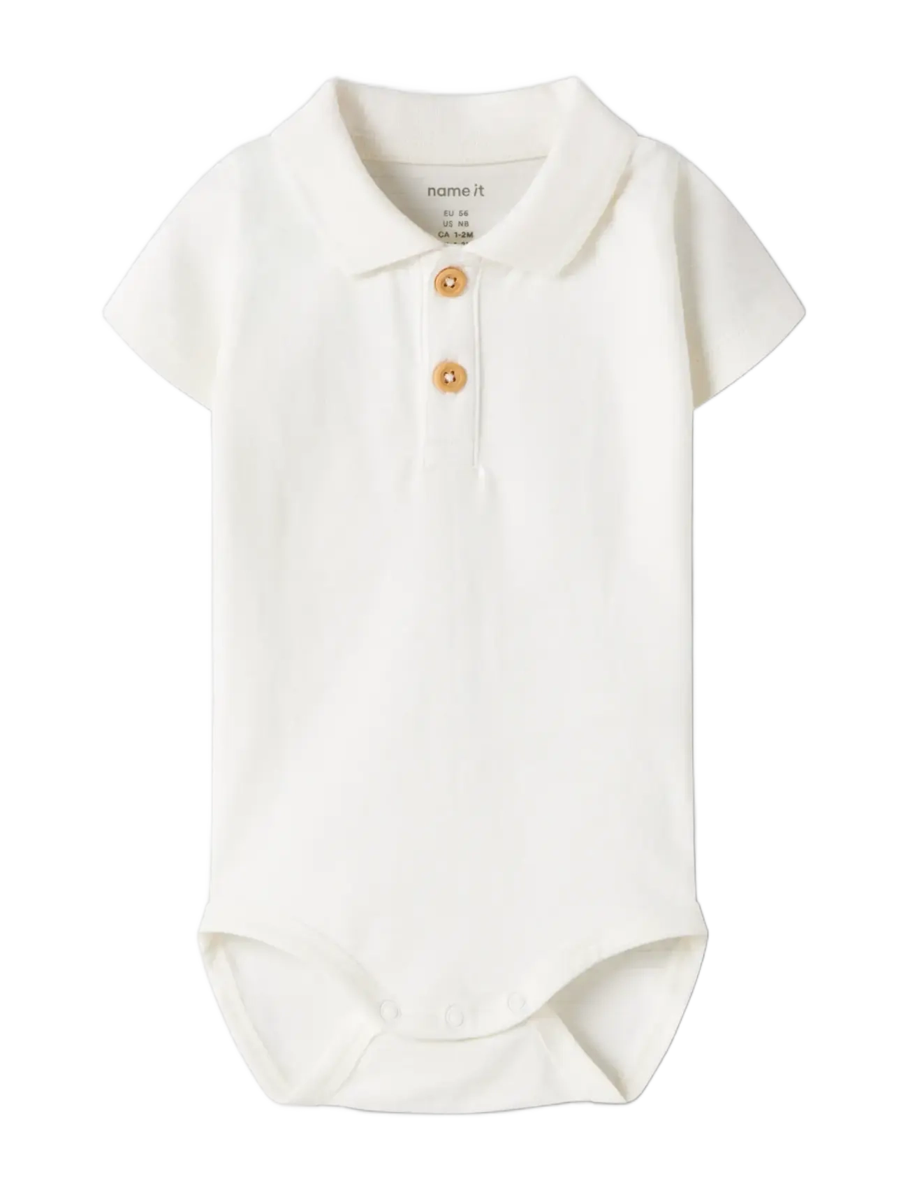name it - NBMHOFMAN SS POLO BODY - bodies à manches courtes - cloud dancer - 2