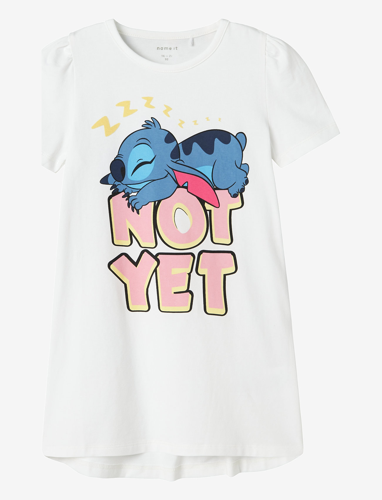 name it - NMFASTA STITCH SS NIGHTGOWN WDI - lühikeste varrukatega t-särgid - bright white - 1