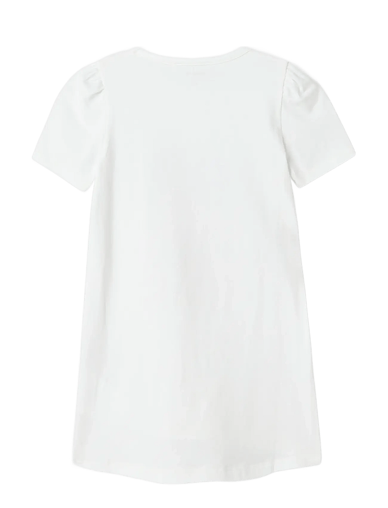 name it - NMFASTA STITCH SS NIGHTGOWN WDI - lühikeste varrukatega t-särgid - bright white - 2