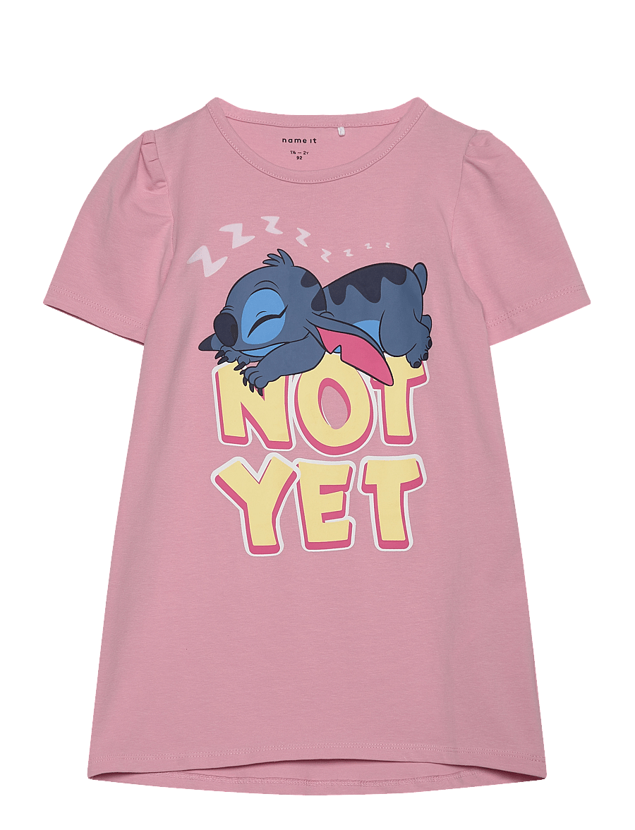 name it - NMFASTA STITCH SS NIGHTGOWN WDI - kurzärmelige - cameo pink - 1