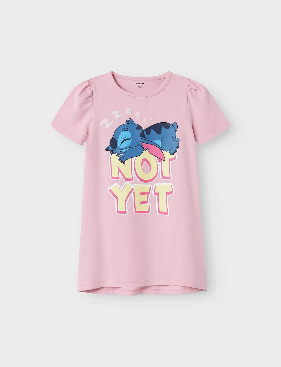 name it - NMFASTA STITCH SS NIGHTGOWN WDI - kurzärmelige - cameo pink - 0