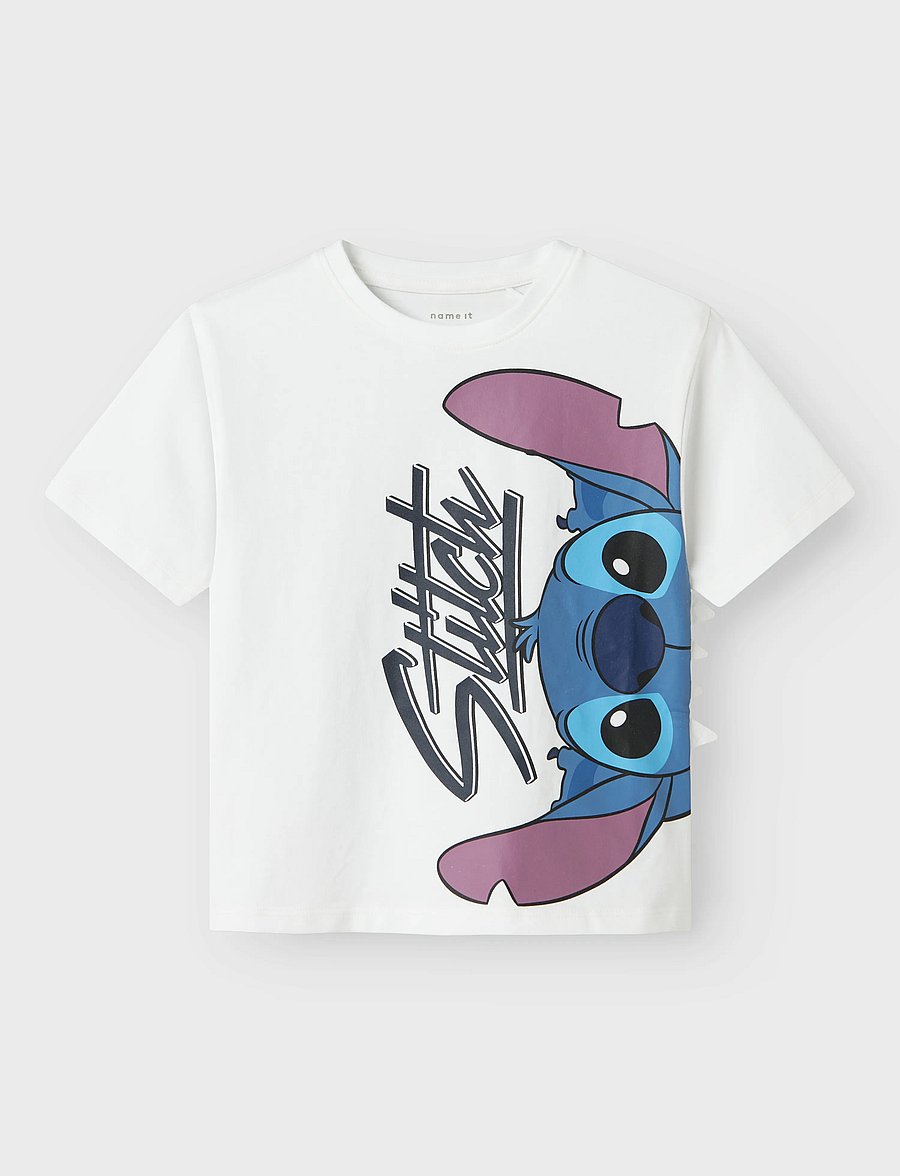 name it - NMMANWIT STITCH NREG SS TOP WDI - kortærmede t-shirts - bright white - 4