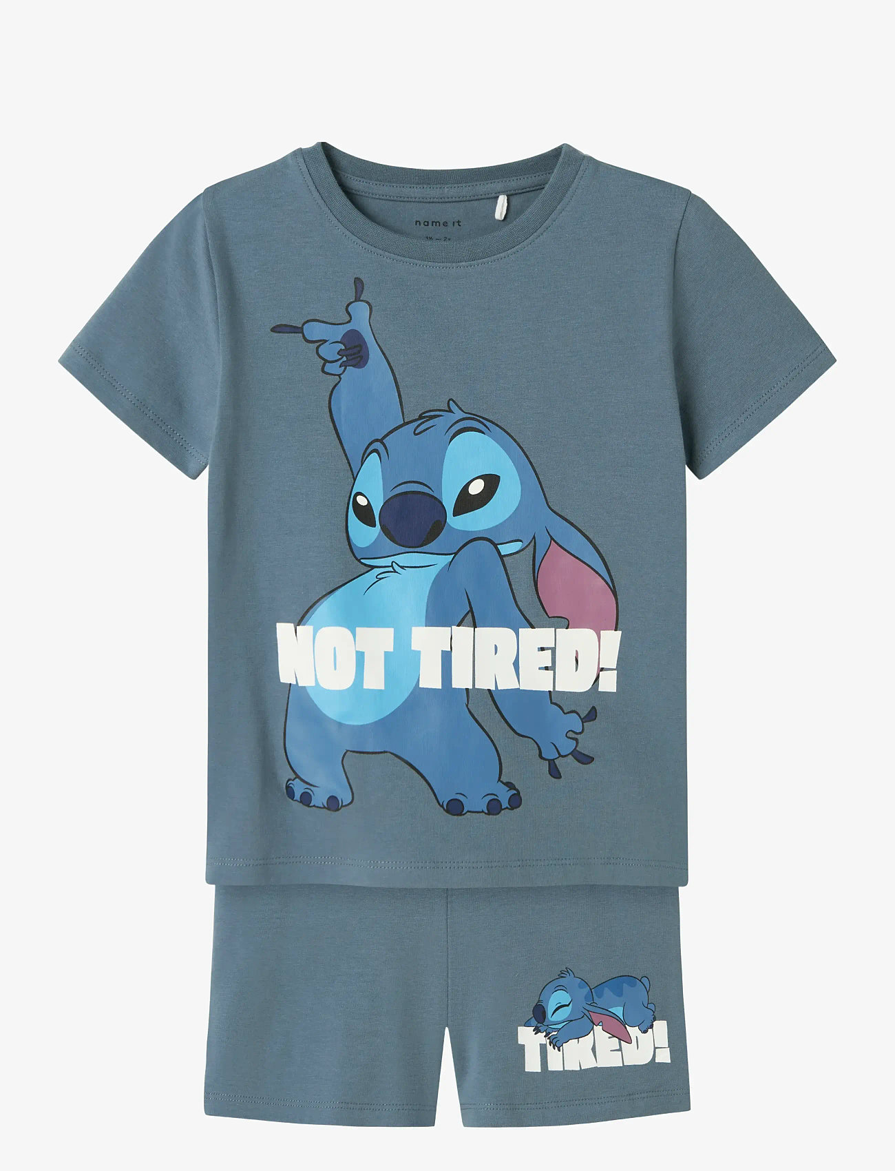 name it - NMMARUSH STITCH NREG SS NIGHTSET WDI - pyjama-sets - blue mirage - 0