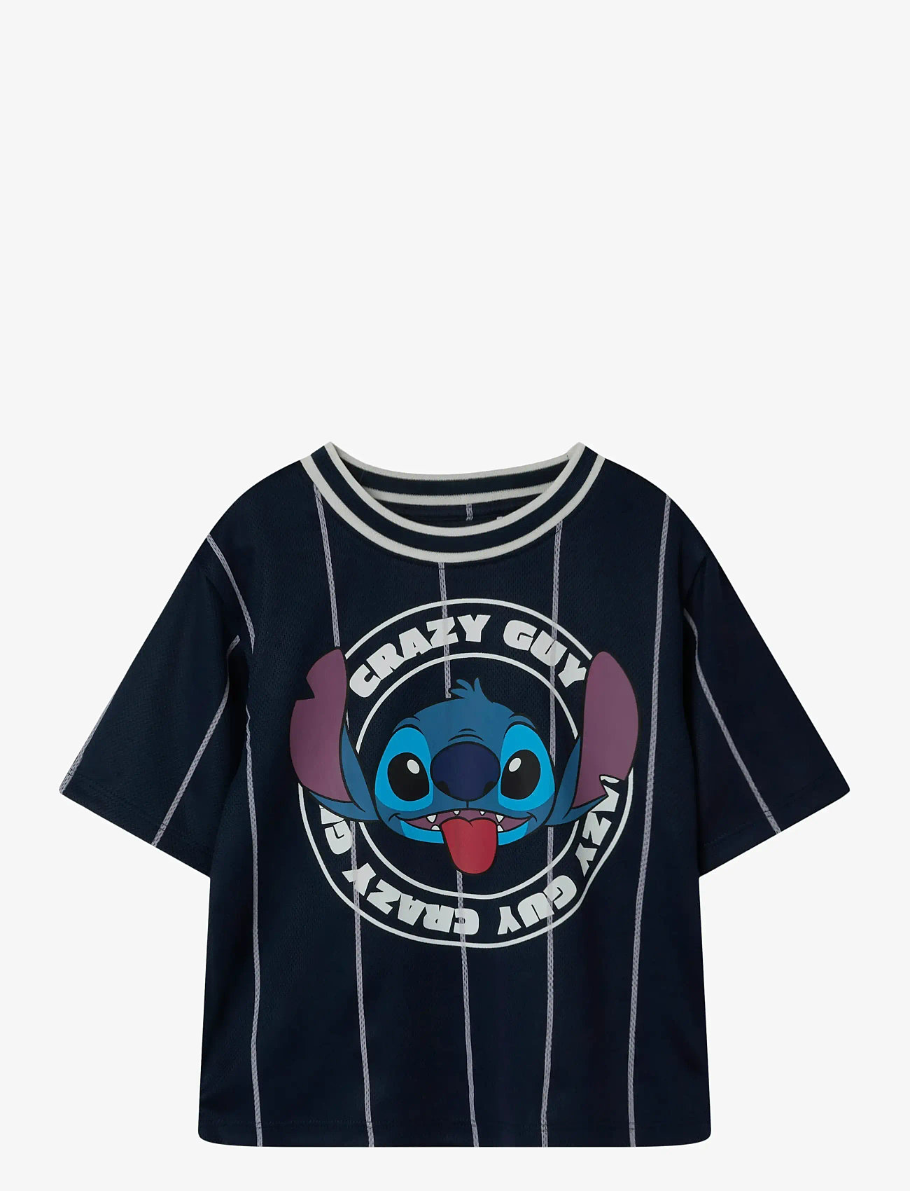 name it - NMMARIZ STITCH NREG SS POLY TOP WDI - short-sleeved t-shirts - navy blazer - 0